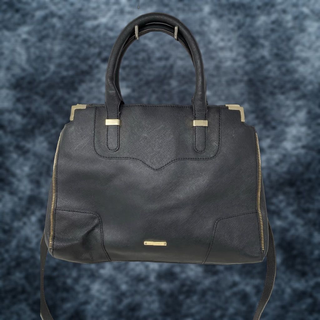 Rebecca Minkoff Rebecca Minkoff Saffiano Leather Handbag Tote Black Classic Satchel Top Handles Size M / US 6-8 / IT 42-44 - 1 Thumbnail