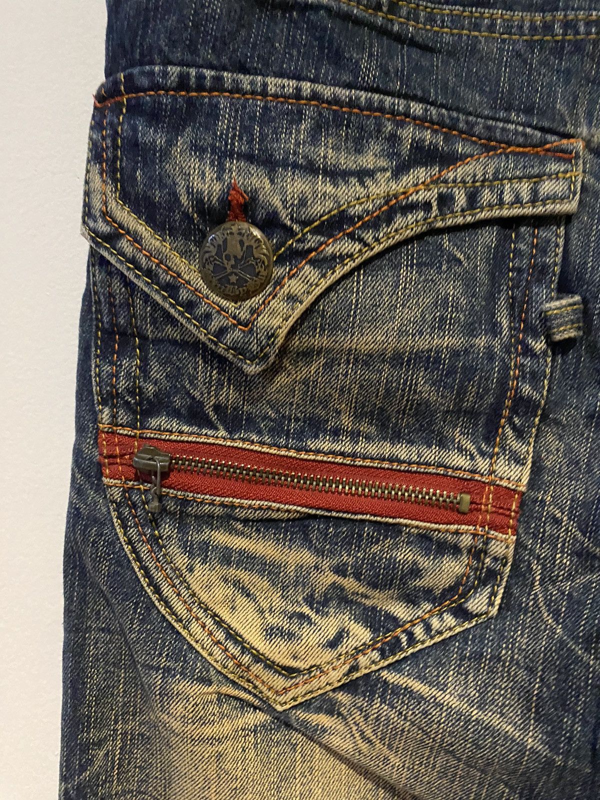 Japanese Brand Blow By Blue Distressed Denim Jeans Size US 30 / EU 46 - 12 Thumbnail