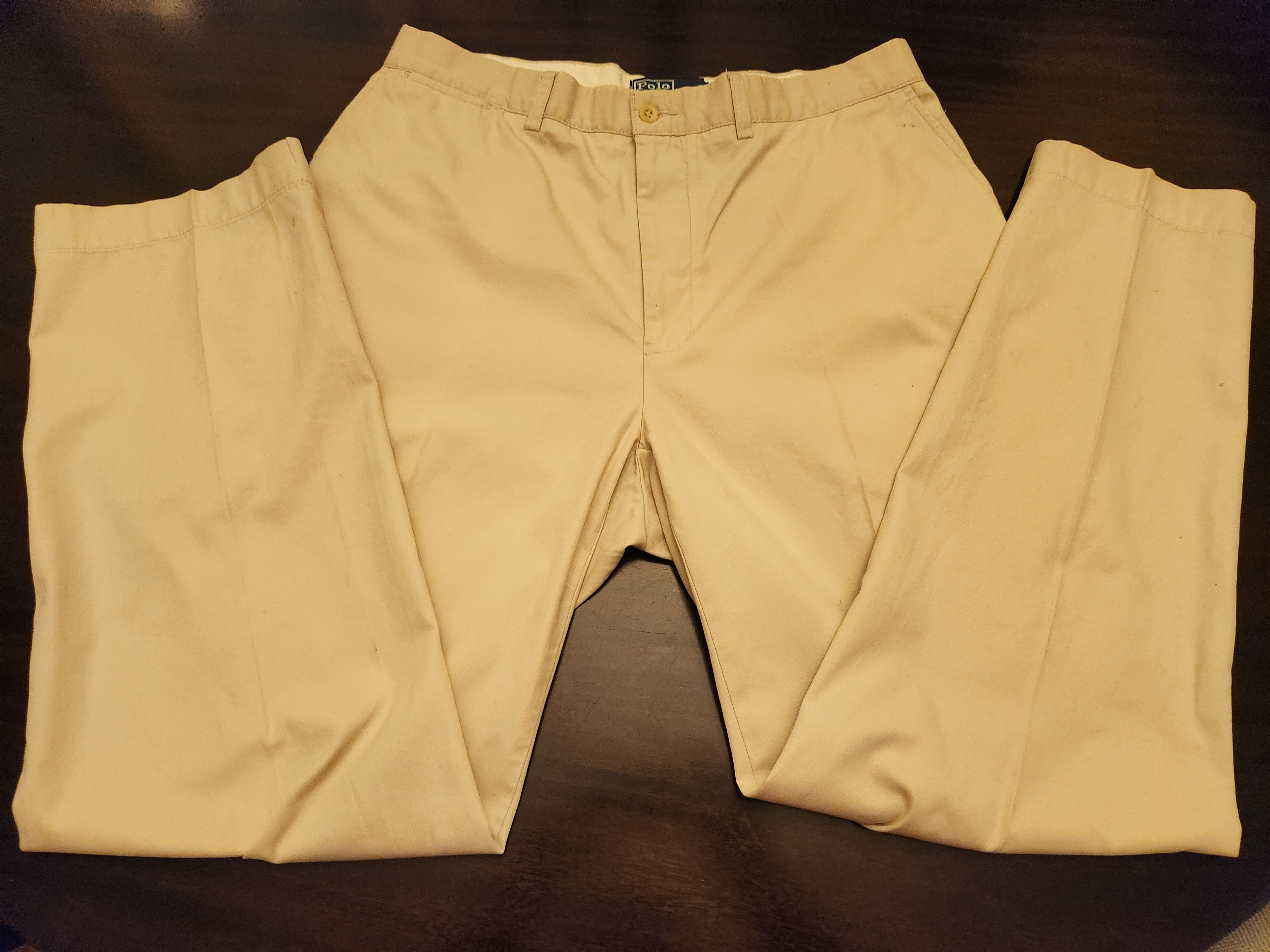 Polo Ralph Lauren Vintage Men's 100% Cotton Flat Front Chino Pants Size US 38 / EU 54 - 2 Thumbnail