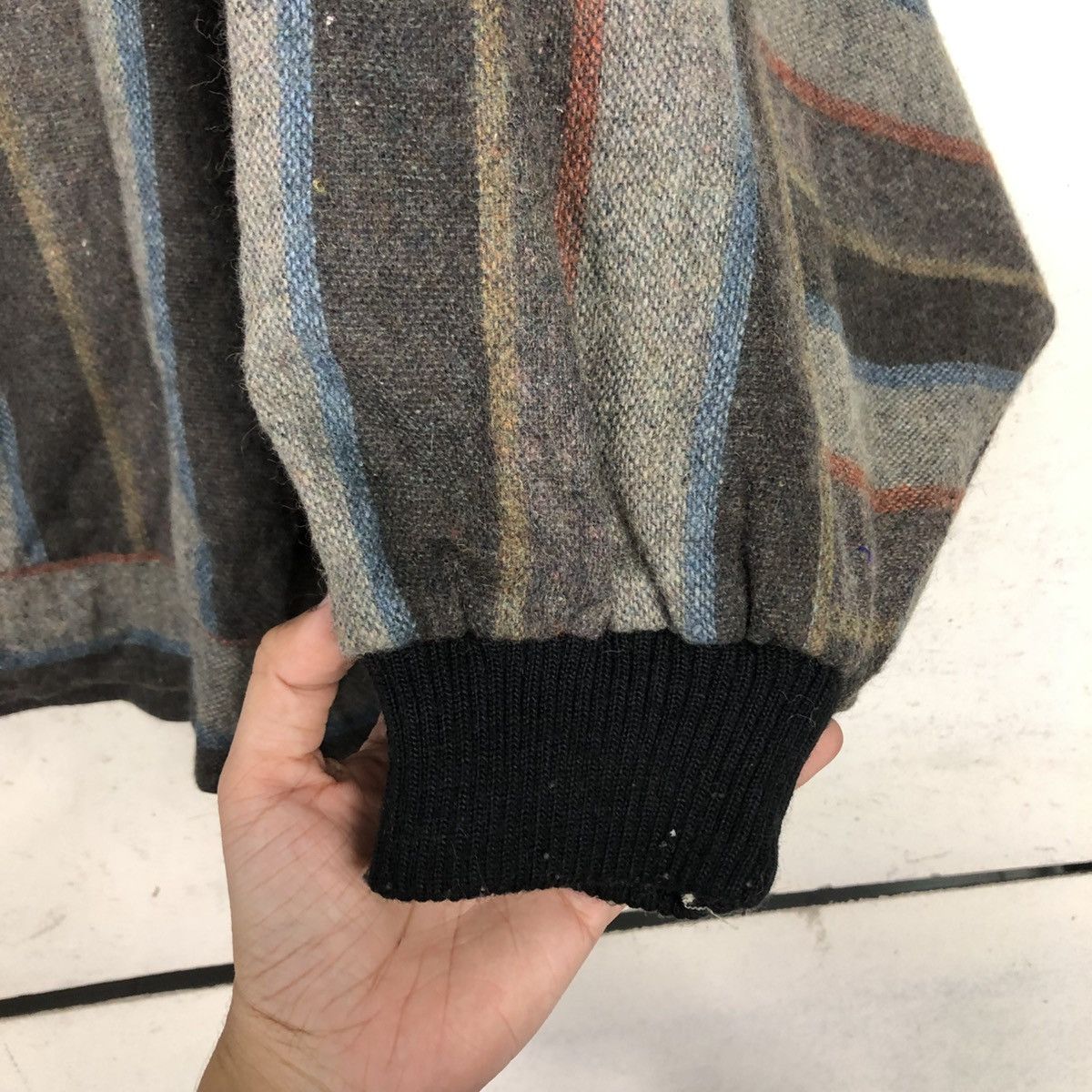 Issey Miyake 💥VINTAGE BOMBER CARDIGAN JACKET STRIPED JAPAN Size US M / EU 48-50 / 2 - 17 Thumbnail