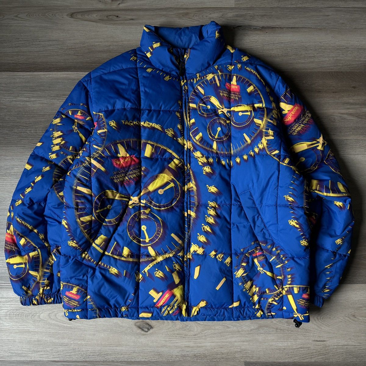 image of Supreme Watches Reversible Puffy Jacket M in Royal, Men's (Size Medium)