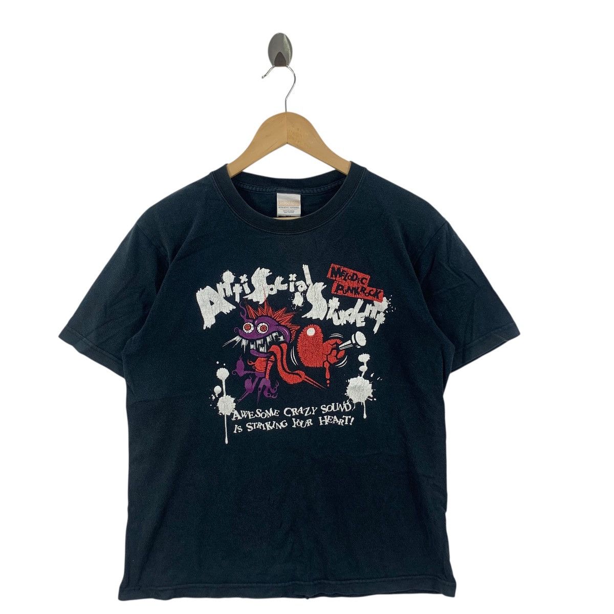 Band Tees ANTI SOCIAL STUDENT Punk Rock Band Japan Tee Shirt Top RX Size US M / EU 48-50 / 2 - 4 Thumbnail