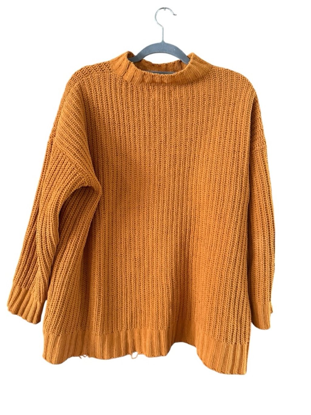 Arizona Jean Co. Women's Arizona Jean Co Orange Ribbed Mock Neck Sweater M Size M / US 6-8 / IT 42-44 - 2 Thumbnail