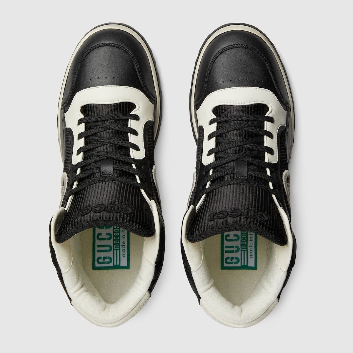 Gucci o1s1wg110125 MAC80 High Top Sneakers in Black/White Size US 9.5 / EU 42-43 - 4 Thumbnail