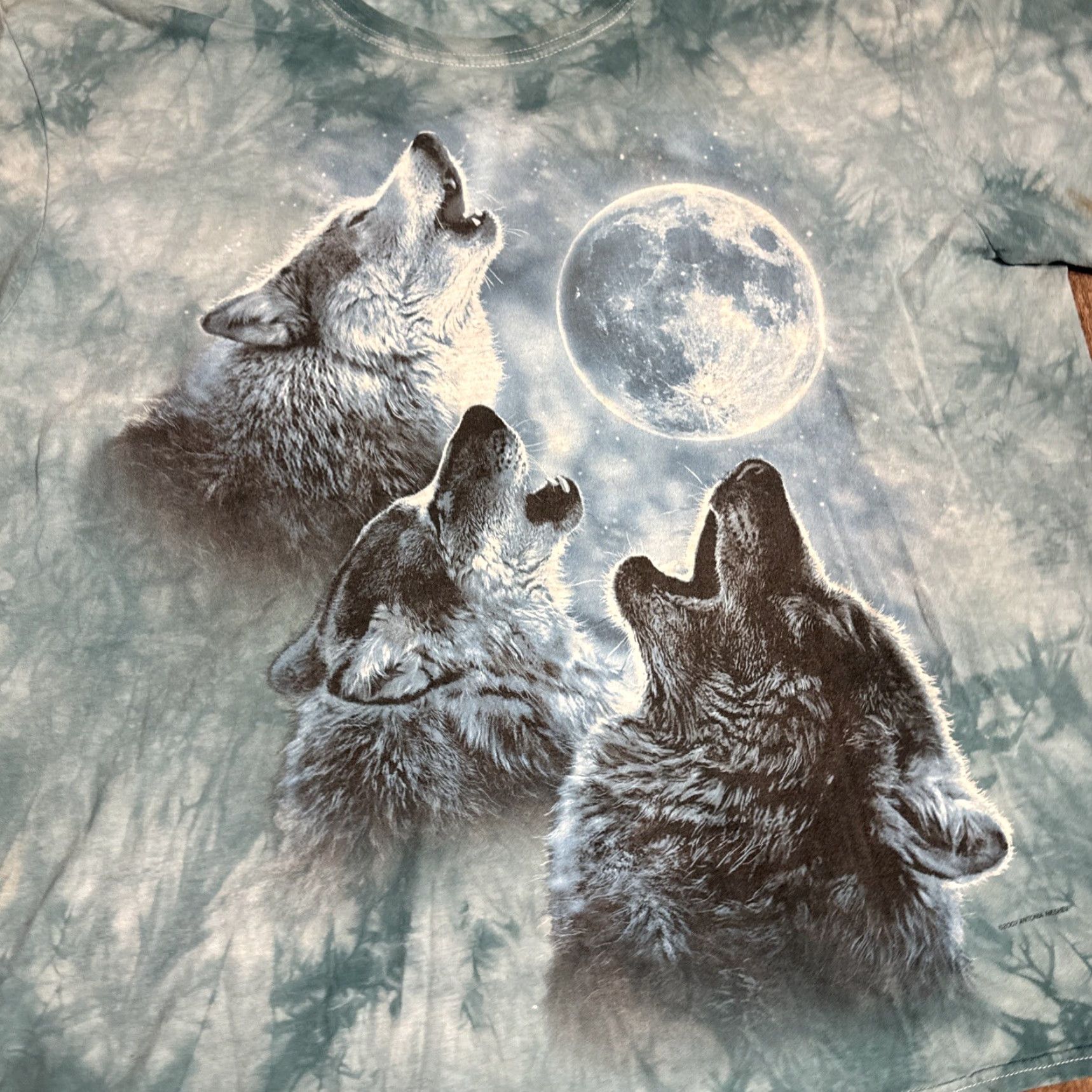 Vintage VINTAGE Howling Wolves Wolf Moon Tie Dye T-Shirt XL Unisex Adults Blue Nature 2007 XL Size US XL / EU 56 / 4 - 2 Thumbnail
