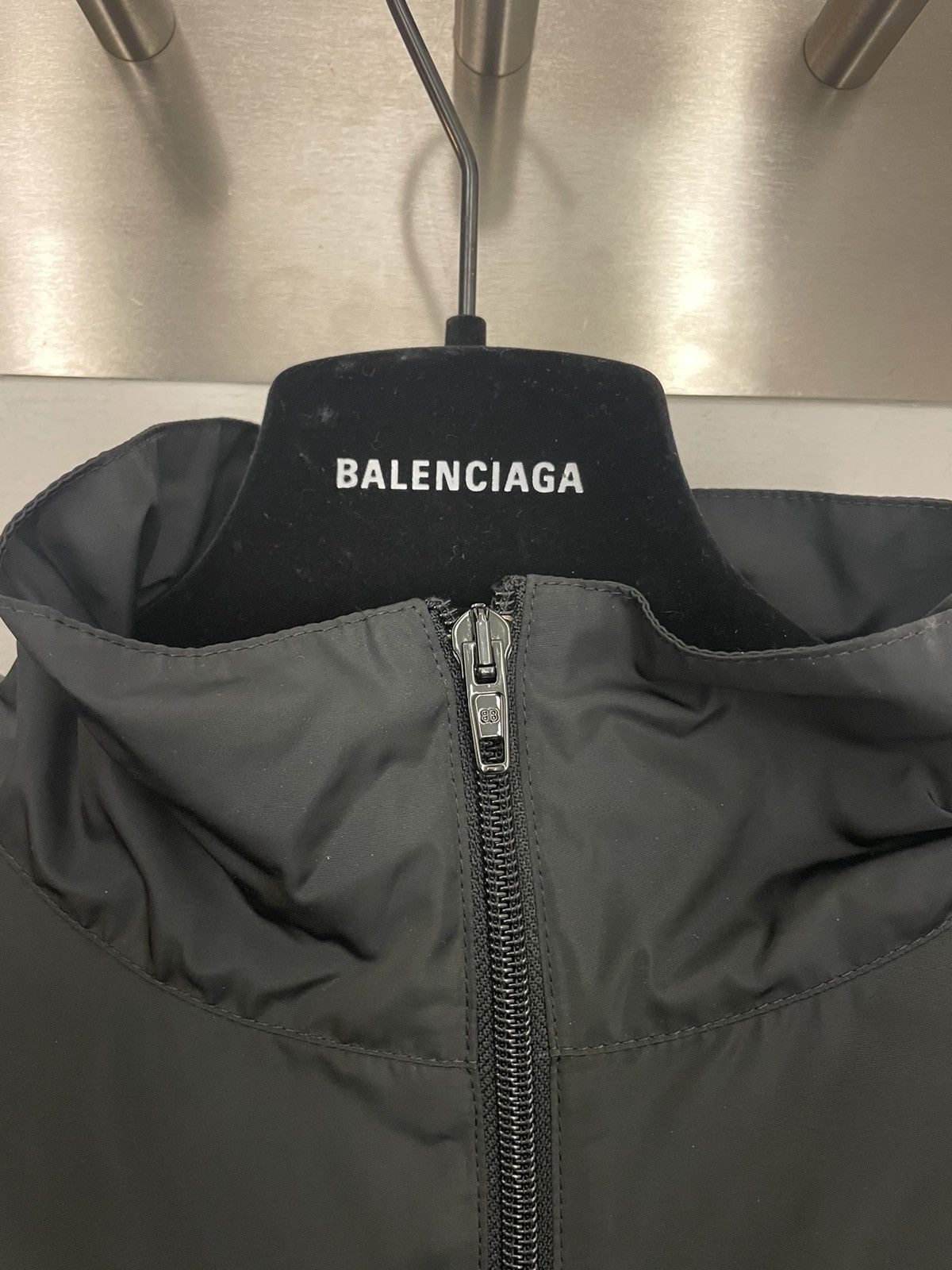 Balenciaga Zip-Up Jacket in black light technical micro faille Size US S / EU 44-46 / 1 - 3 Thumbnail