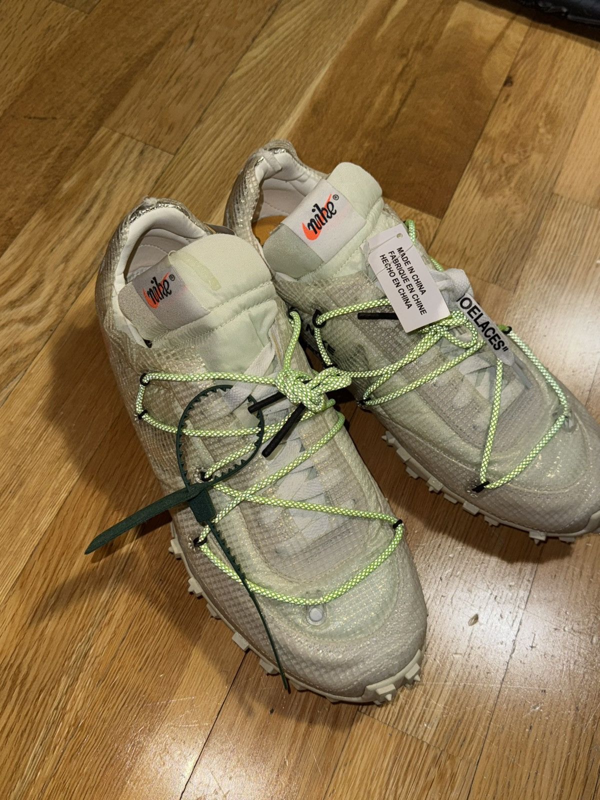 Nike × Off-White Off White for Nike Waffle Racer Beaverton, Oregon USA c.2019 Size US 10 / EU 43 - 6 Thumbnail