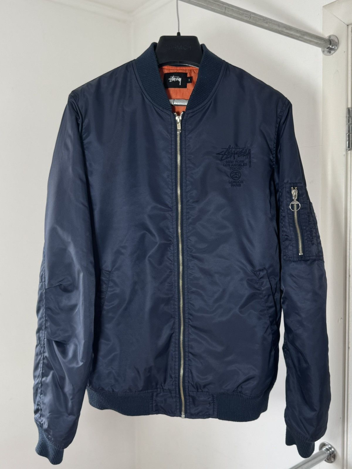 Stussy Stussy Nylon Aviator Blue Orange Bomber Small Size US S / EU 44-46 / 1 - 1 Thumbnail
