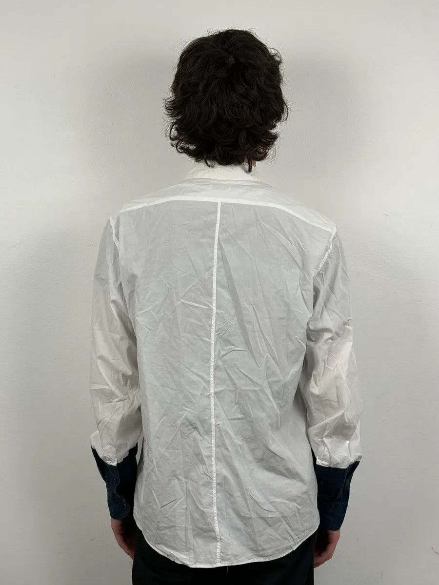 Dries Van Noten Dries Van Noten Contemporary White & Navy Shirt Size US M / EU 48-50 / 2 - 3 Thumbnail