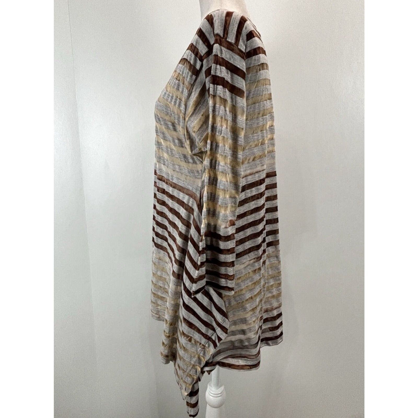 Vintage Sundance Mystic Tunic Top Sz Medium Women’s Asymmetric Hem Brown Ombré Size M / US 6-8 / IT 42-44 - 2 Thumbnail