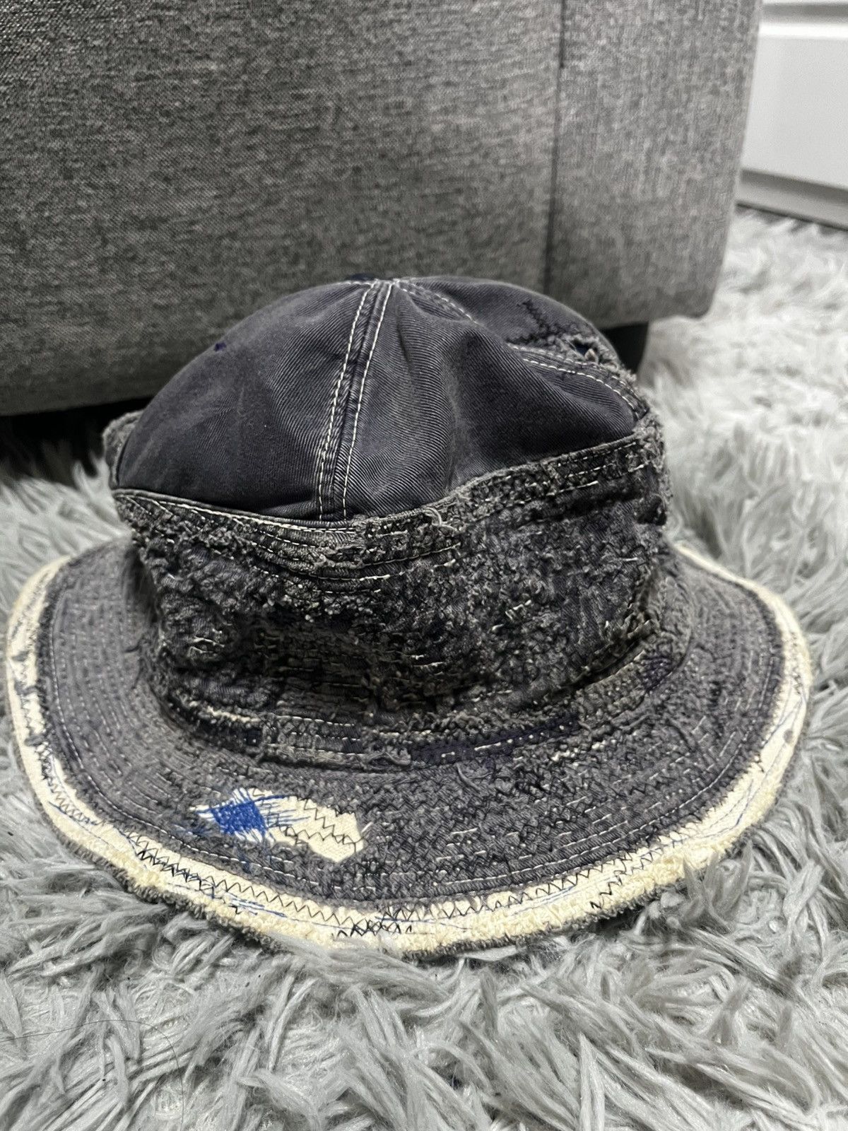 Kapital Kapital crushed hat navy Size ONE SIZE - 1 Thumbnail