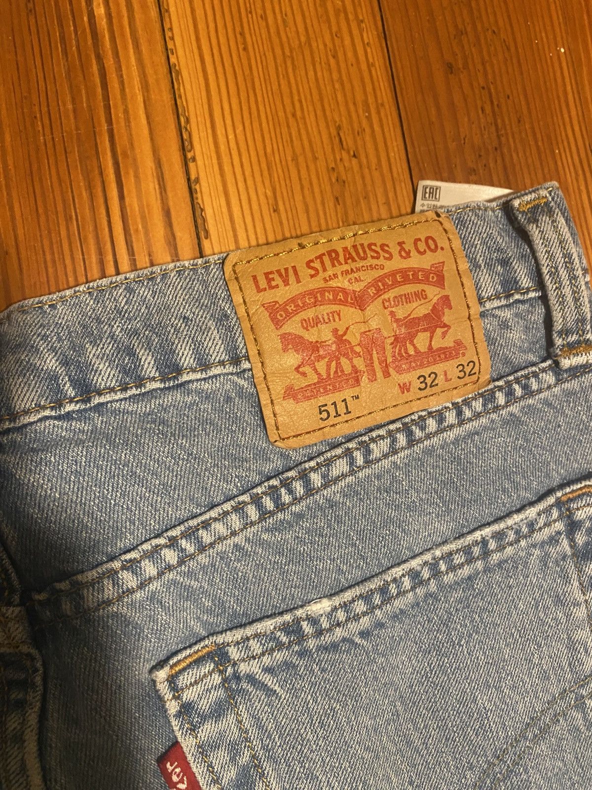 Levi's levis 511 light wash distressed jeans Size US 32 / EU 48 - 1 Thumbnail