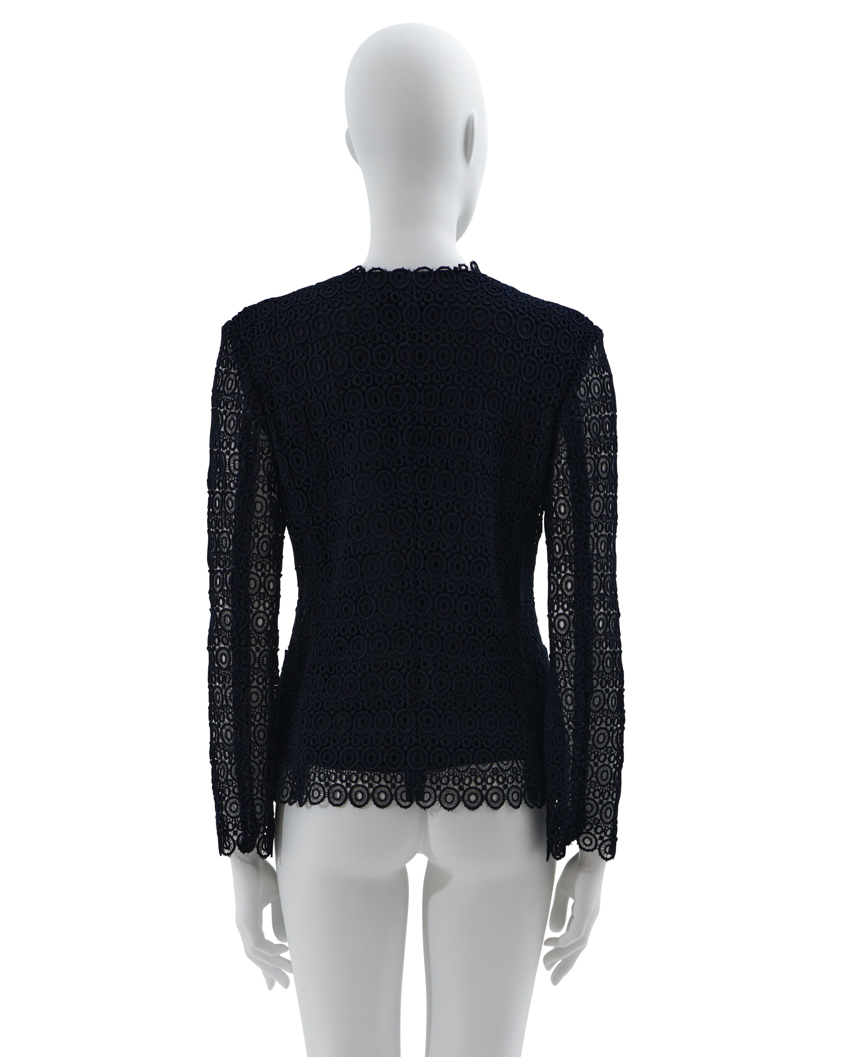 Comme des Garcons F/W 1990 Blue sangallo lace jacket Size S / US 4 / IT 40 - 3 Thumbnail