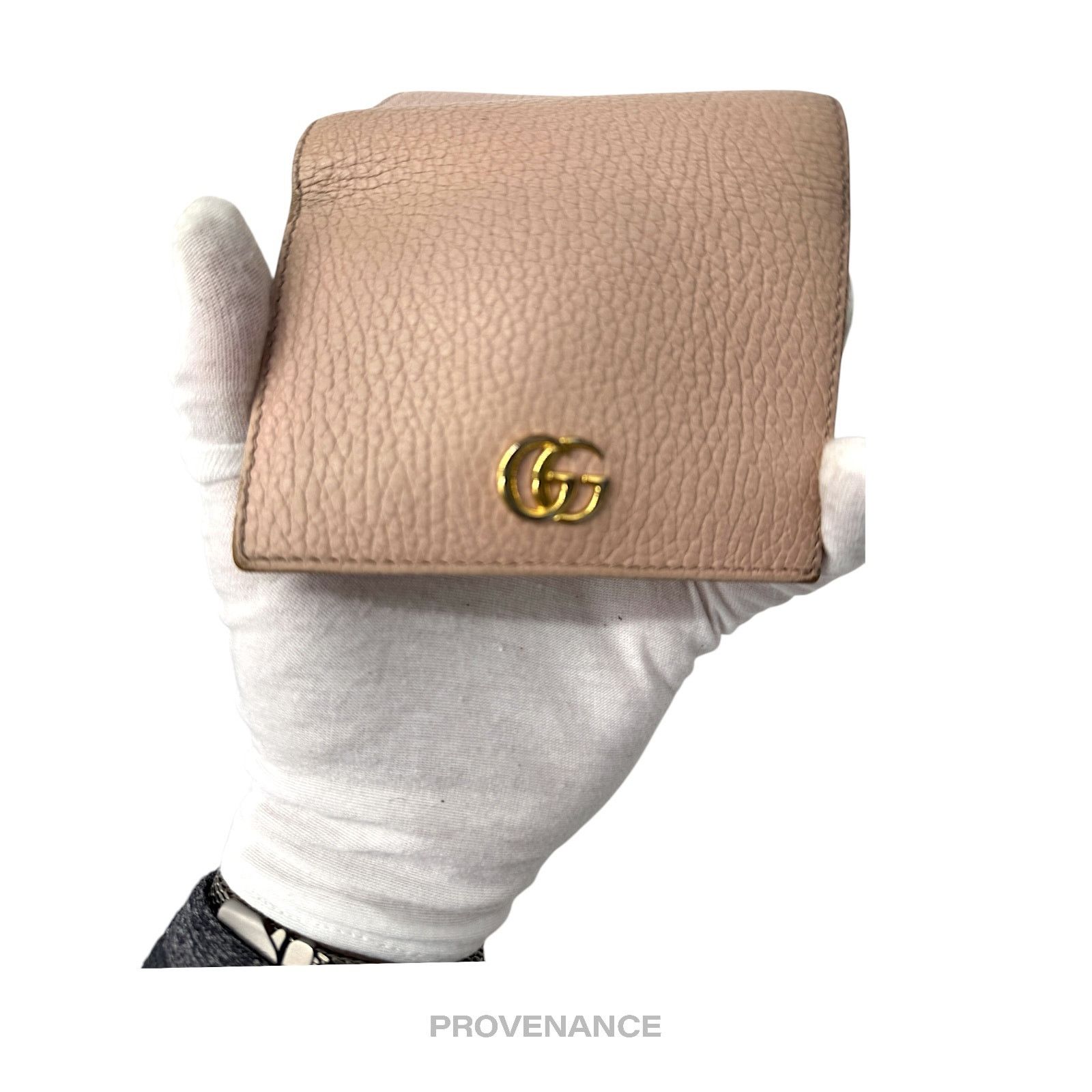 Gucci 🔴 Gucci GG Marmont Card Holder Wallet - Pink Leather Size ONE SIZE - 10 Thumbnail