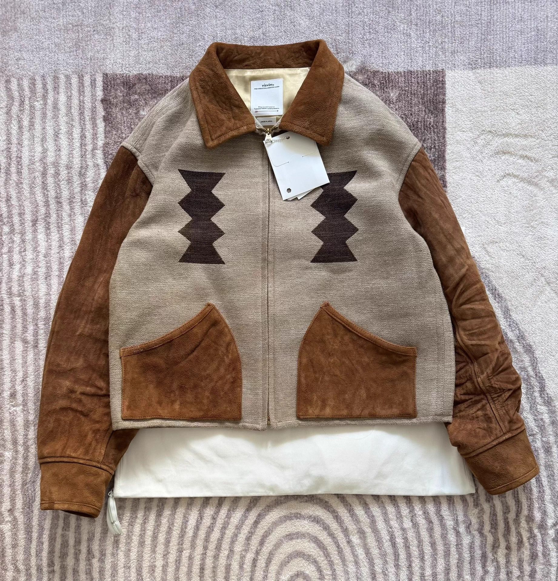 Visvim VISVIM 24AW STANZA JKT French tanned lamb & Navajo panel M Size US M / EU 48-50 / 2 - 1 Thumbnail