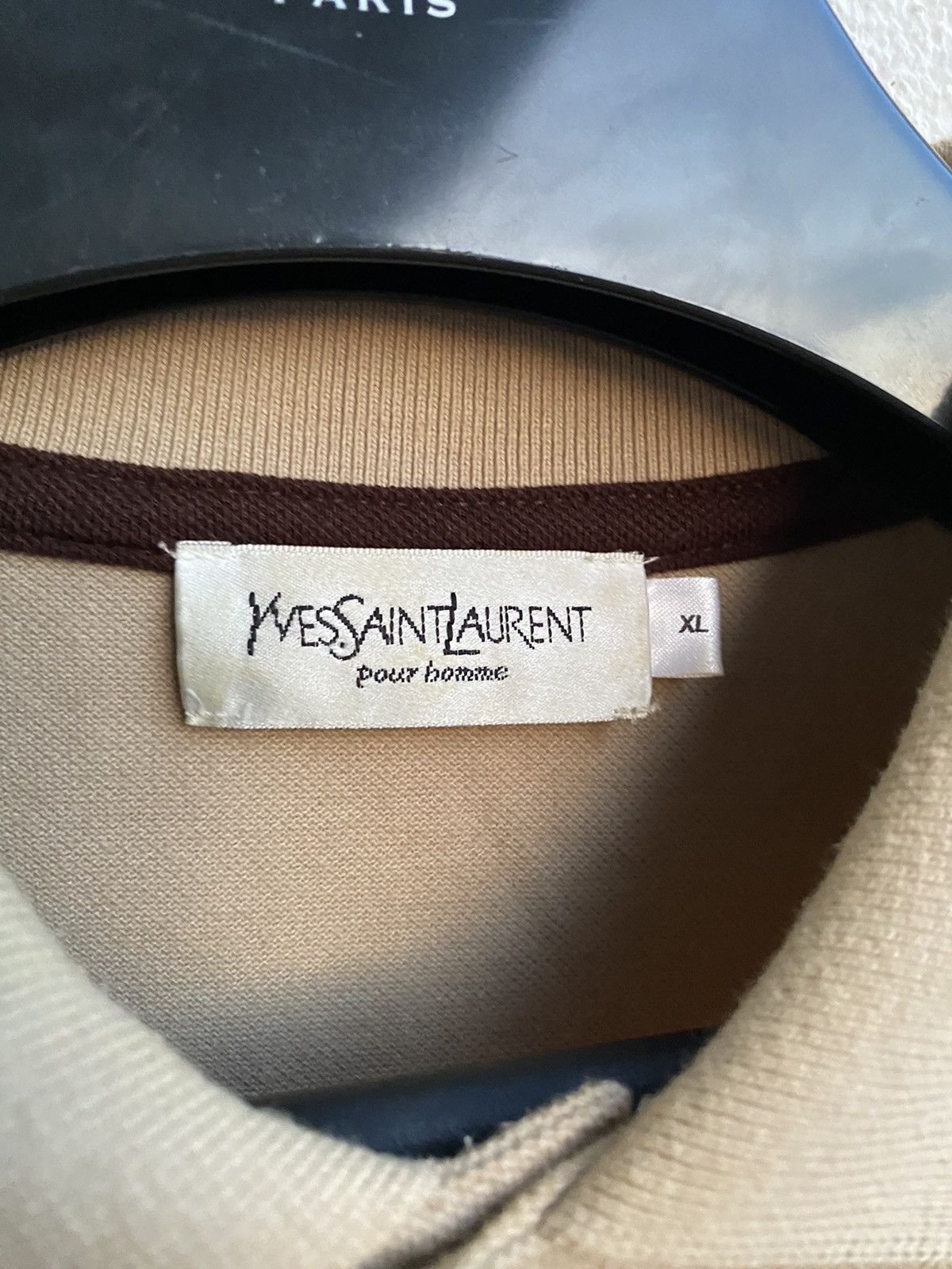 Yves Saint Laurent Beige YSL Polo Shirt Tan YSL T-shirt YSL Shirt Size US XL / EU 56 / 4 - 5 Thumbnail