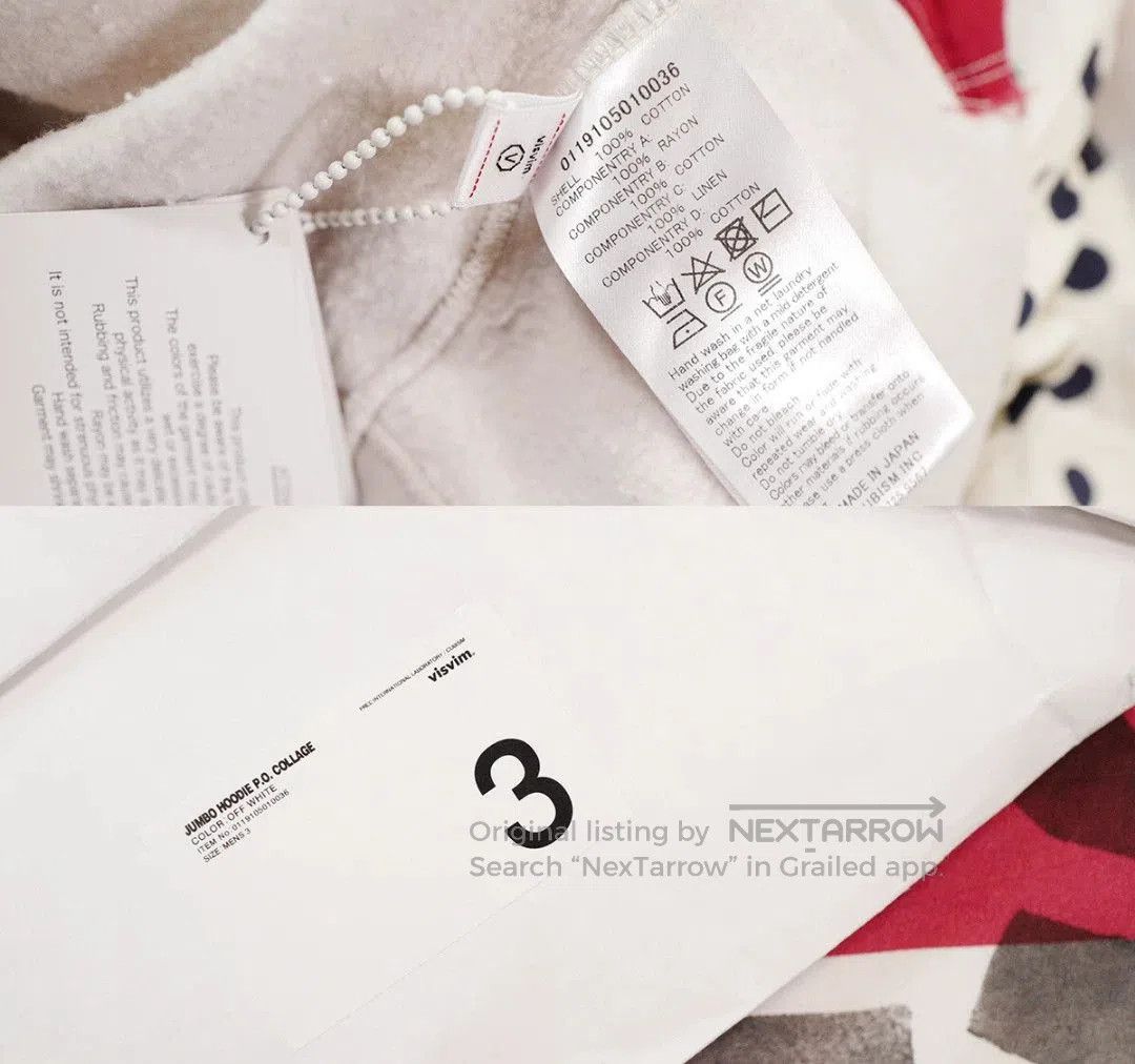 Visvim visvim jumbo hoodie collage in off-white. Size US M / EU 48-50 / 2 - 5 Thumbnail