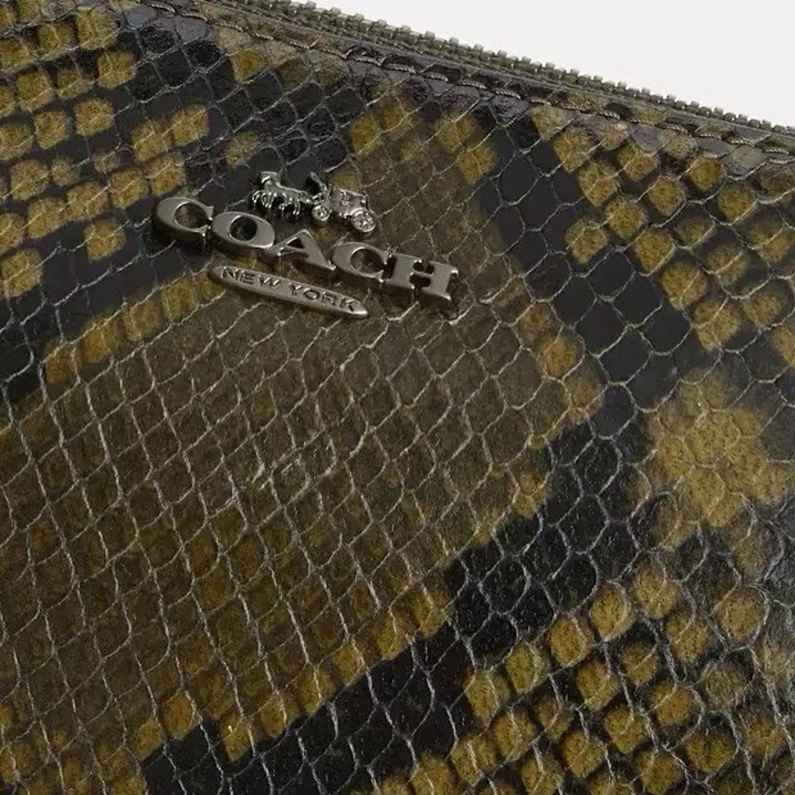 Coach NWT Coach Nolita 19 With Snake Gunmetal/Olive Multi CCF62 Size ONE SIZE - 12 Thumbnail
