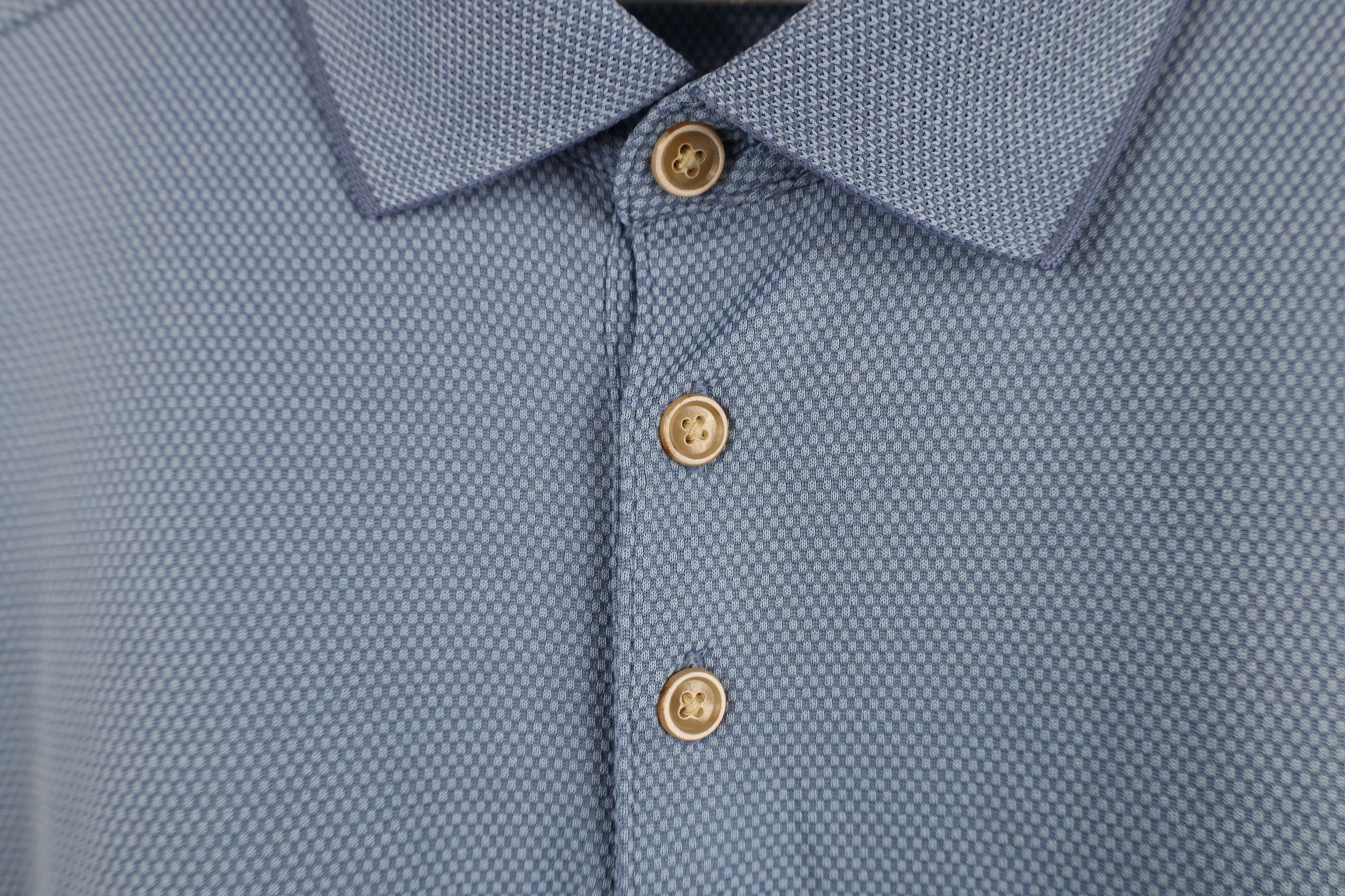 Tommy Bahama Vintage Tommy Bahama Waffle Knit Golf Polo Shirt Blue Size US L / EU 52-54 / 3 - 8 Thumbnail