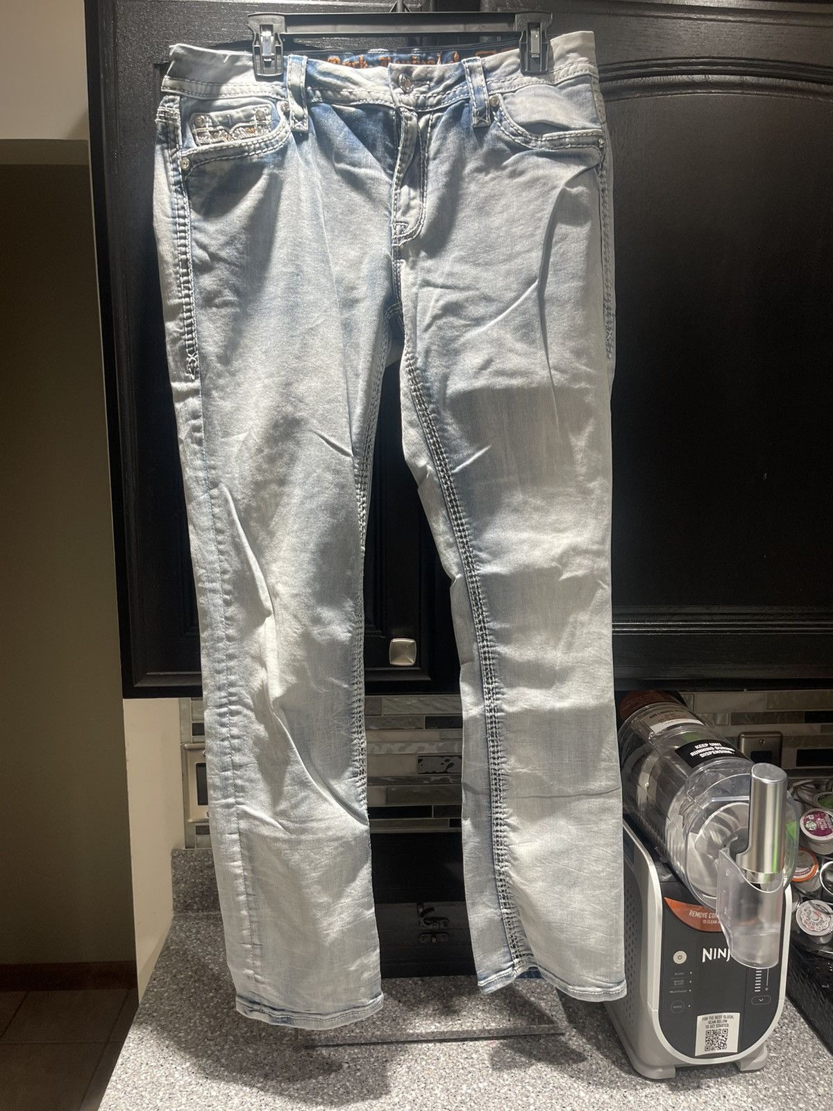 Rock Revival Rock Revival Brunella Jeans 31 Easy Straight Washed Denim Size 31" - 1 Thumbnail