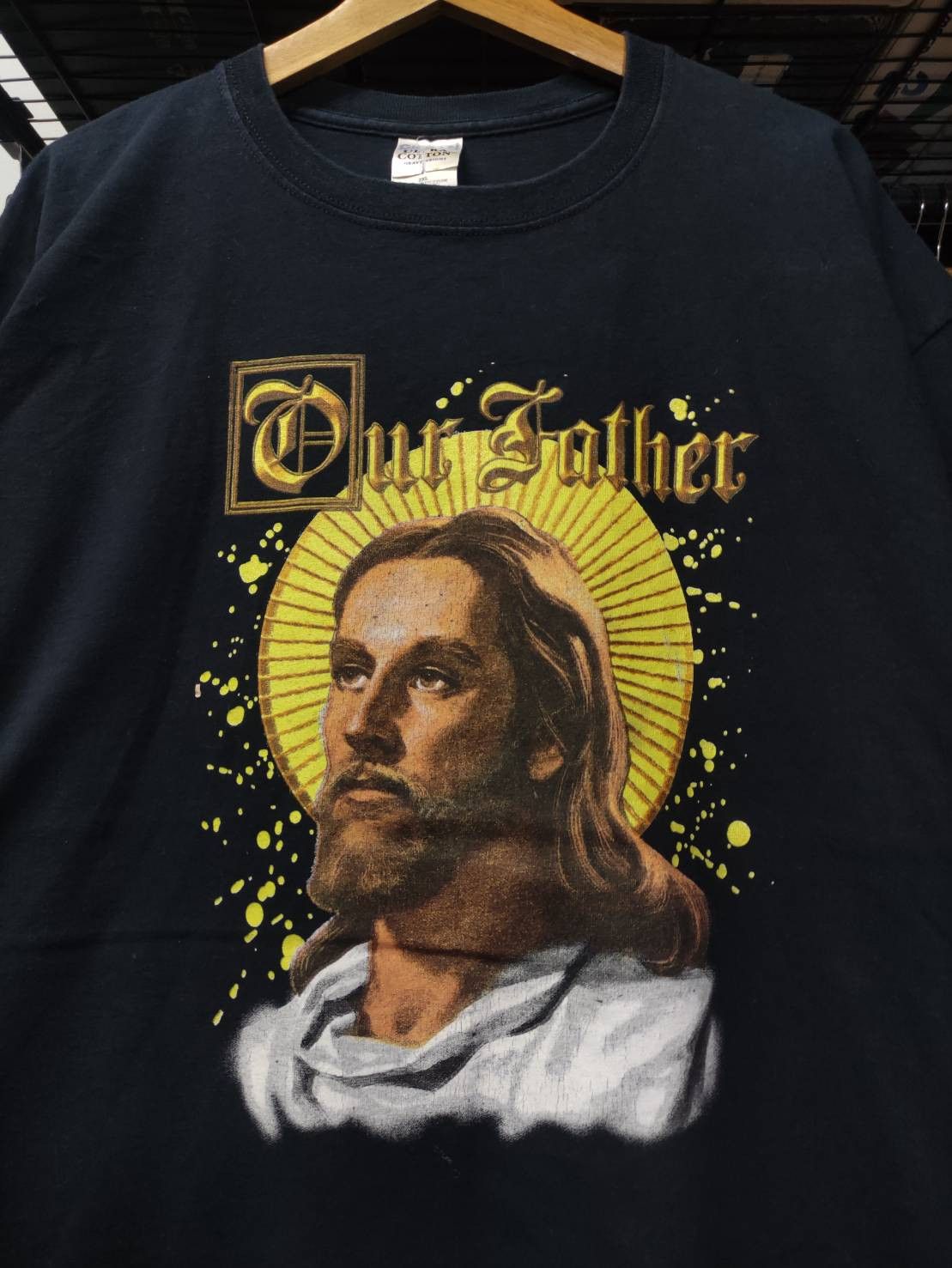 Vintage Vtg 00's Jesus " Our Father " God T-Shirt Size US XXL / EU 58 / 5 - 1 Thumbnail