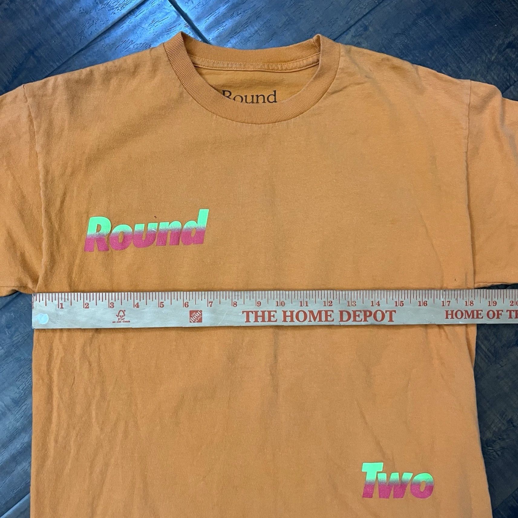 Round Two VINTAGE Round Two T-Shirt Medium Orange 80s 90s Cartoon Streetwear Mens Size US M / EU 48-50 / 2 - 6 Thumbnail