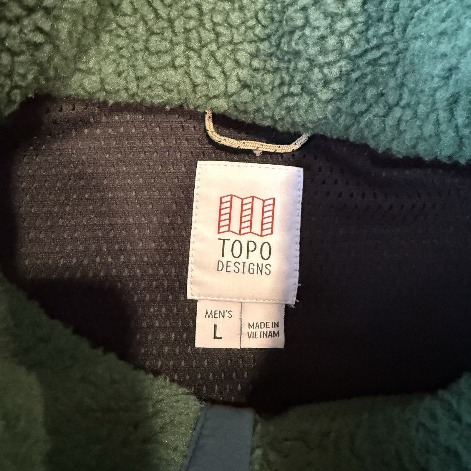 Topo Designs Topo Designs Mountain Fleece Pullover Large Green 1/2 Zip Size US L / EU 52-54 / 3 - 8 Thumbnail