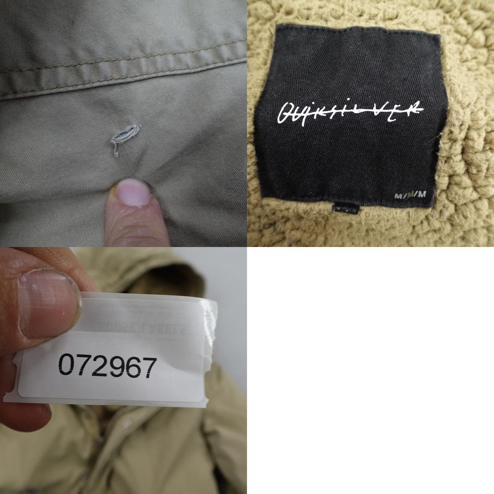 Quiksilver Quiksilver Jacket Mens Medium Beige Tan Sherpa Fleece Lined Parka Field Coat Size US M / EU 48-50 / 2 - 9 Thumbnail