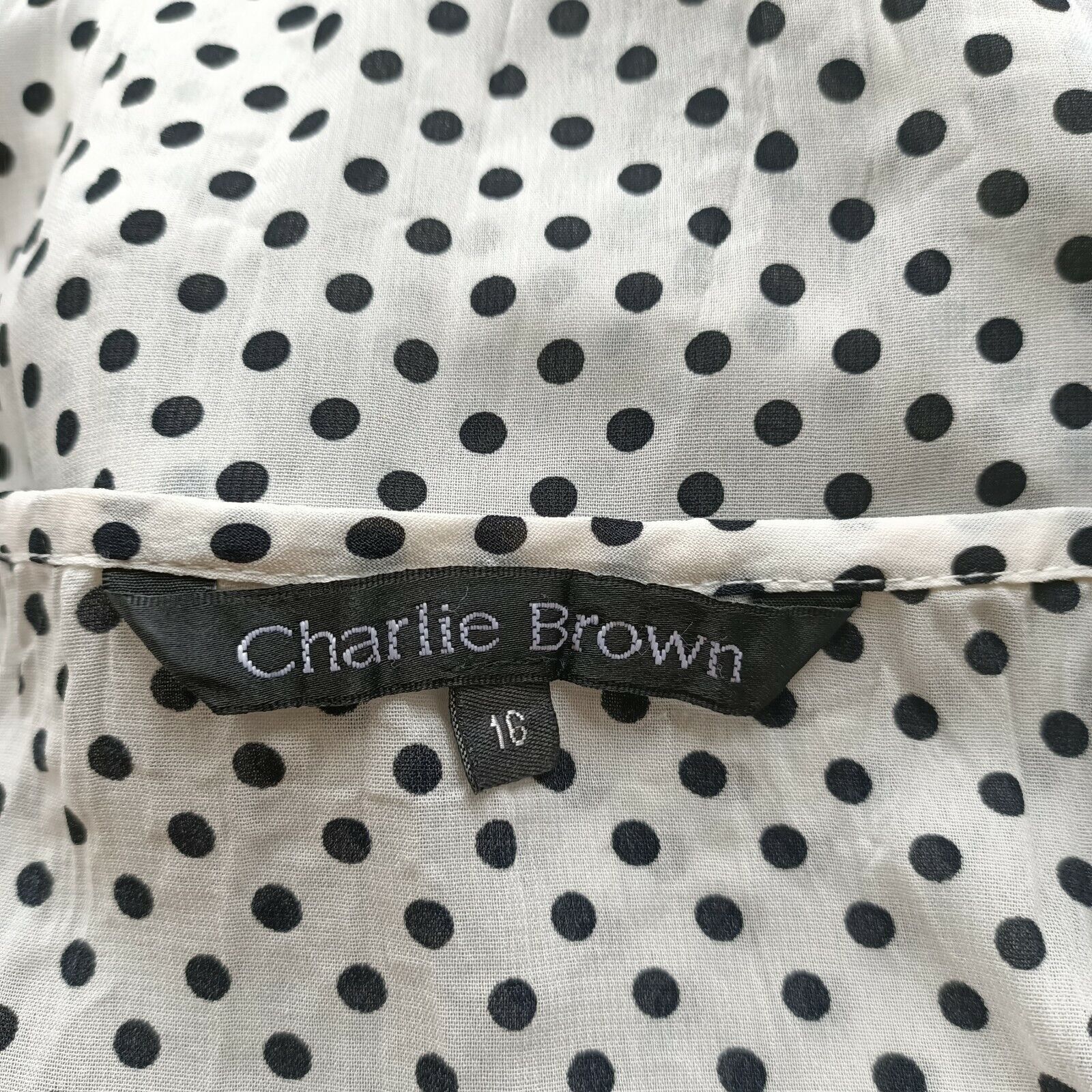 Vintage Vintage Y2K 2000s Charlie Brown Cami Top Polka Dot Crochet Size XL / US 12-14 / IT 48-50 - 7 Thumbnail