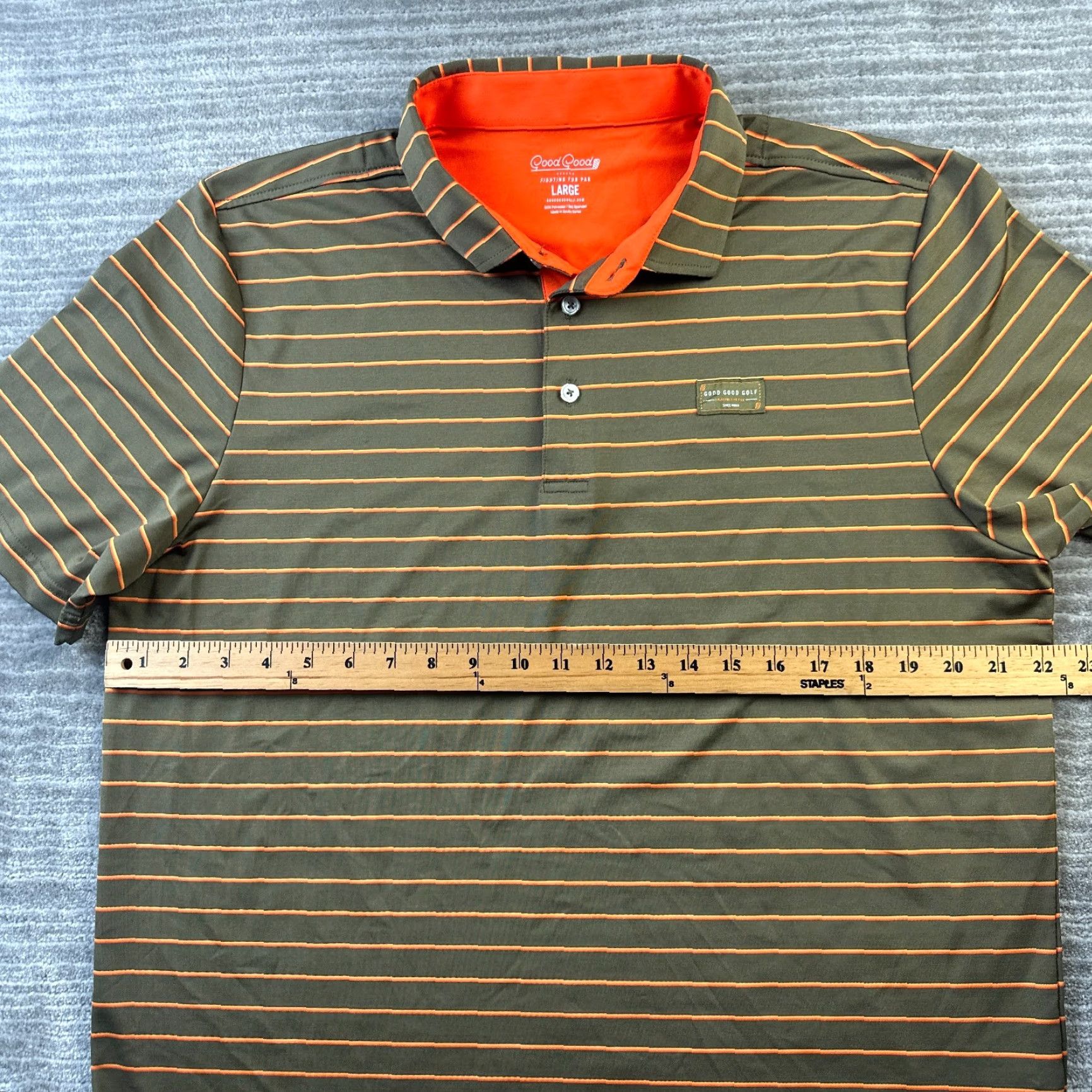 Vintage Good Good Polo Shirt Mens Large Green Orange Performance Logo Golf Size US L / EU 52-54 / 3 - 7 Thumbnail