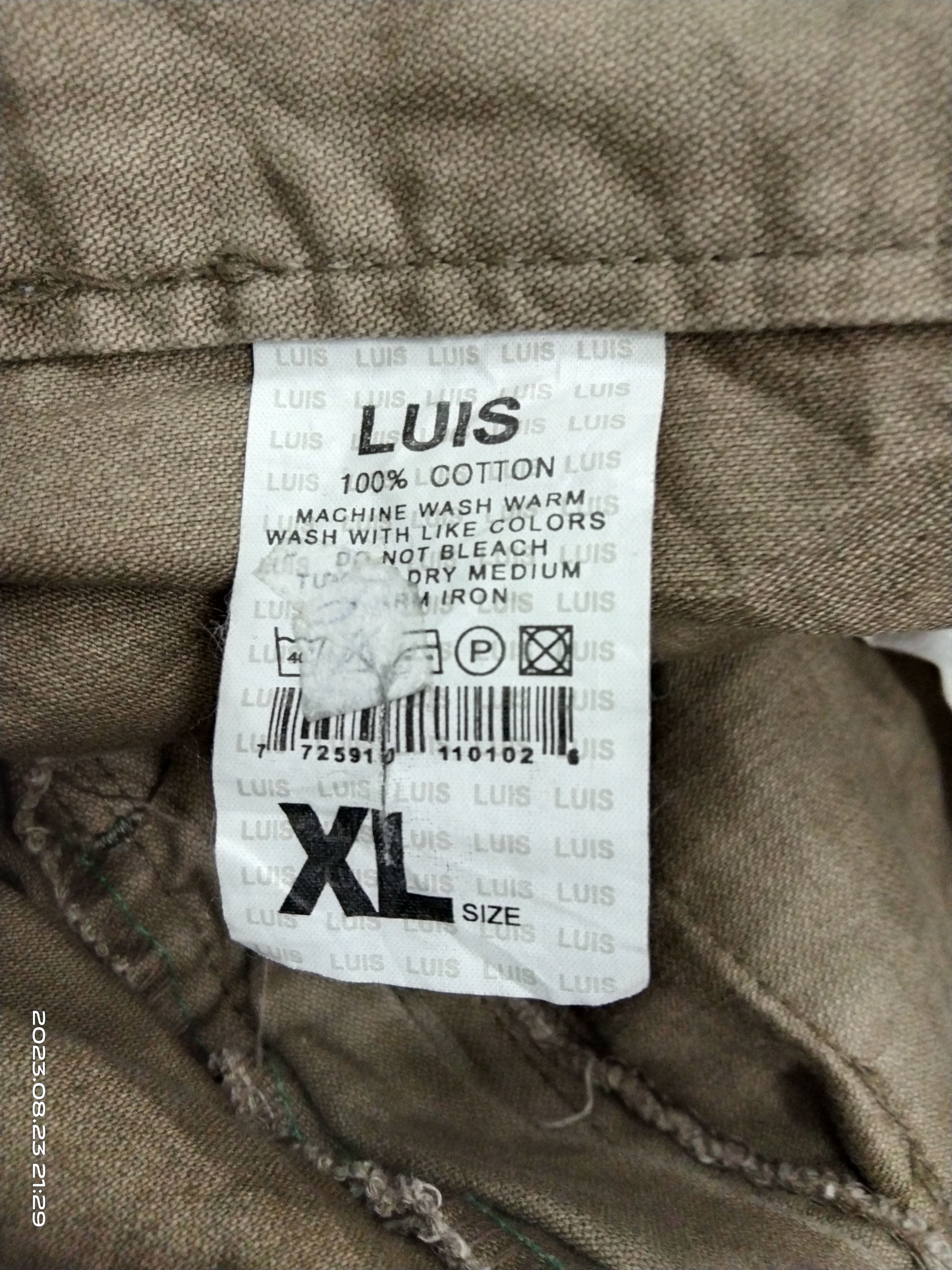 Designer BAGGY MULTIPOCKET BLUE LUIS CARGO PANTS Size US 35 - 8 Thumbnail