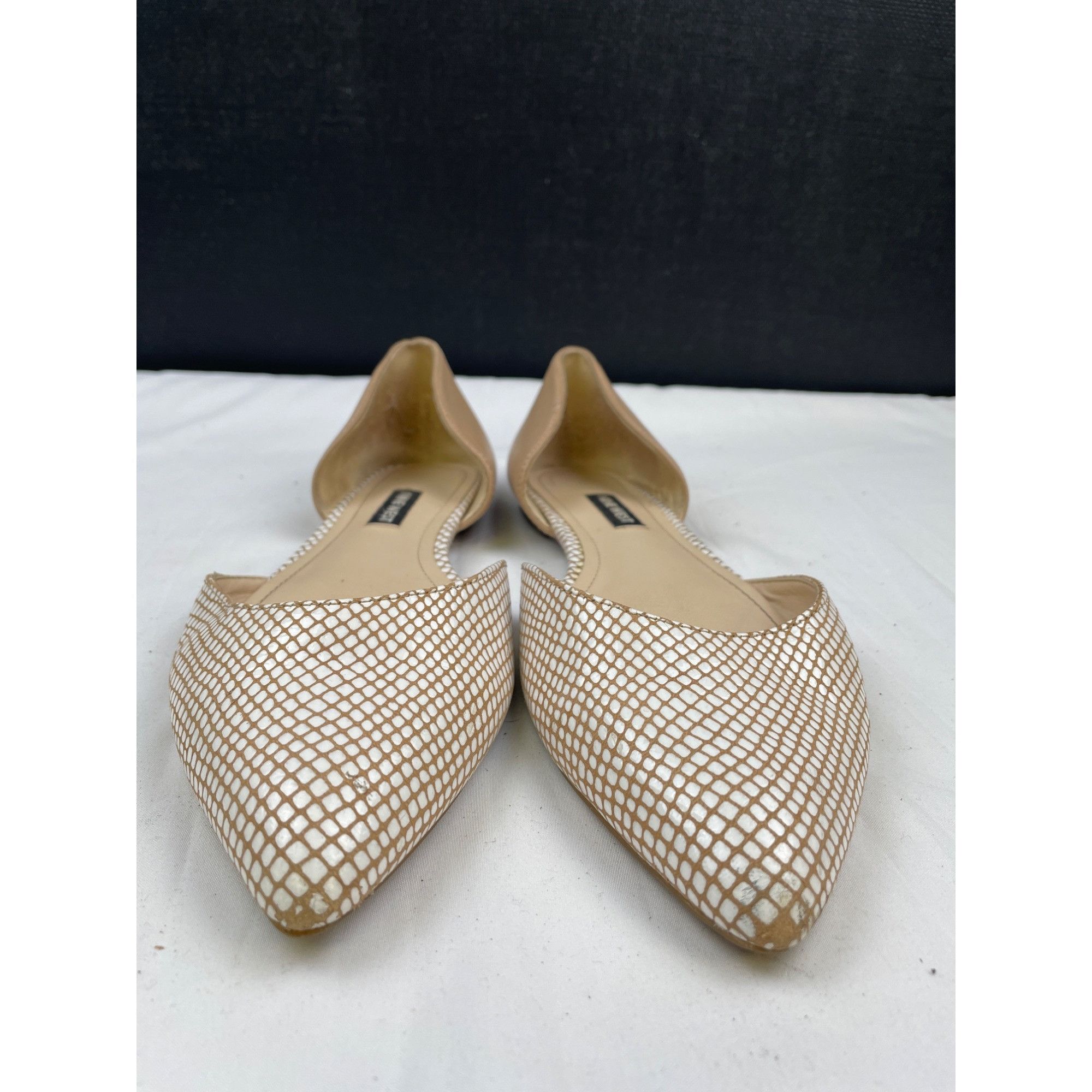 Nine West Nine West Women's Starship Leather Tan Point Toe Flats/Shoes Size US 7.5 / IT 37.5 - 2 Thumbnail