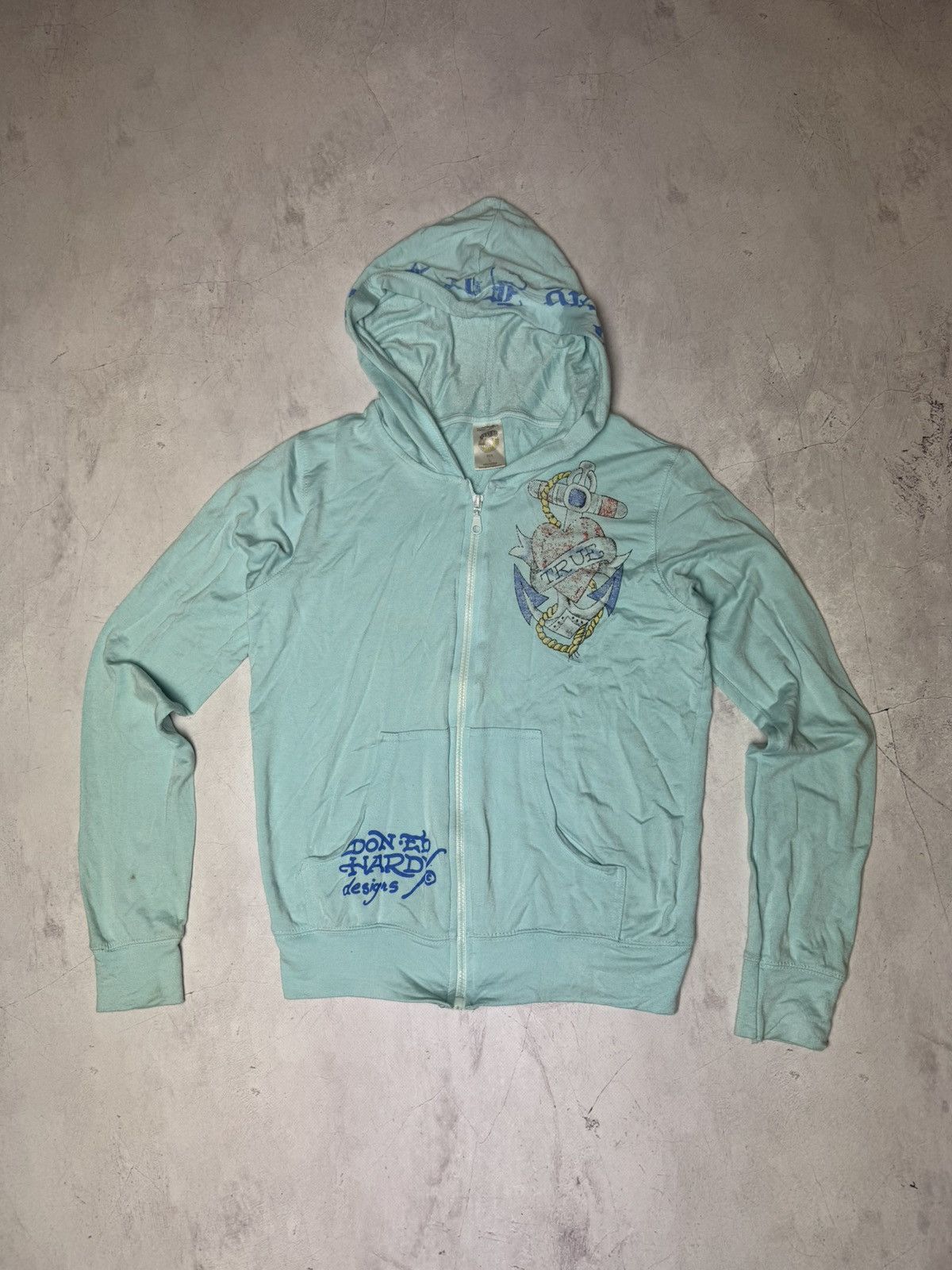 Christian Audigier × Ed Hardy × Vintage Ed Hardy Hoodie Y2K Vintage Size L / US 10 / IT 46 - 1 Thumbnail