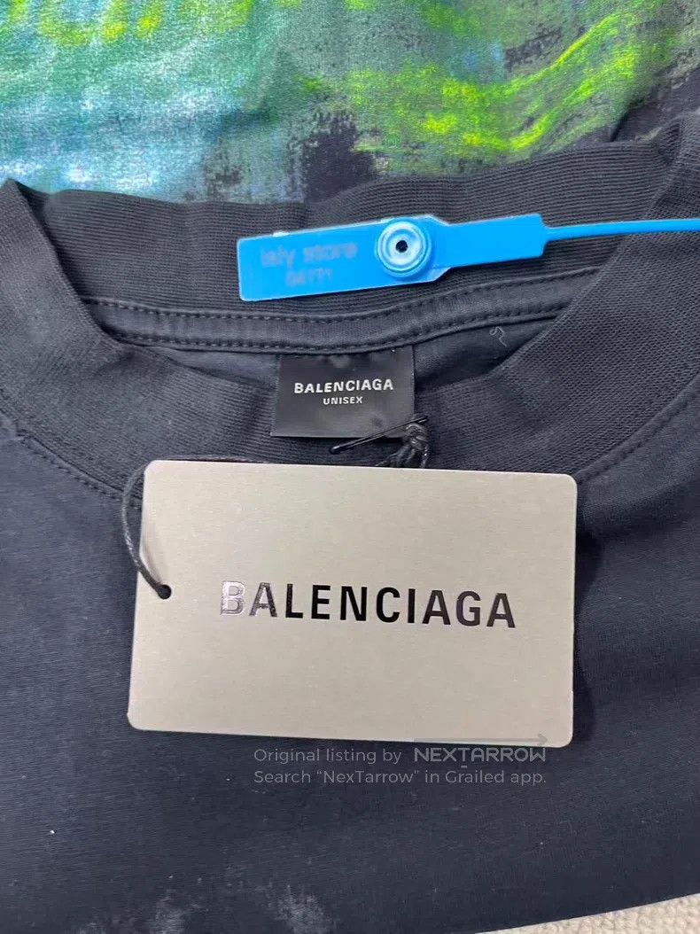 Balenciaga Balenciaga Faded Round Neck Printed Short Sleeve T-Shirt Size M / US 6-8 / IT 42-44 - 7 Thumbnail
