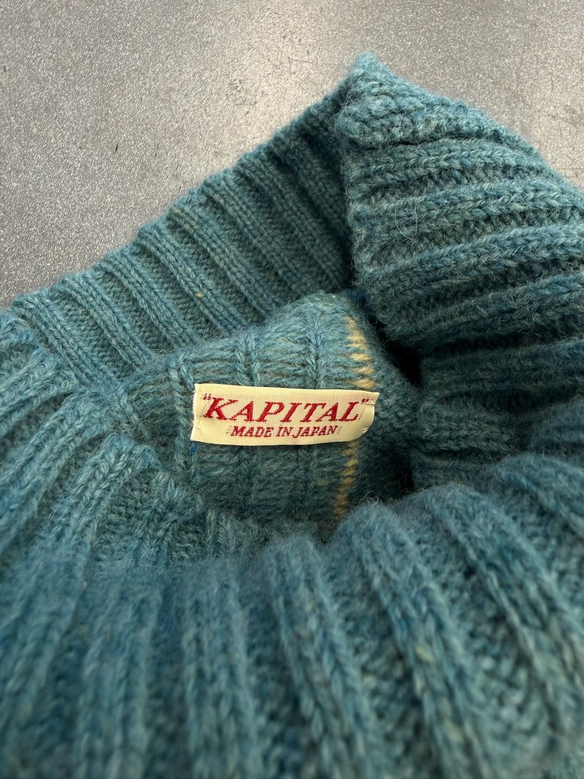 Kapital Kapital 5G Wool Bone Crewneck Sweater Saxophone Size 3/ Size US L / EU 52-54 / 3 - 9 Thumbnail
