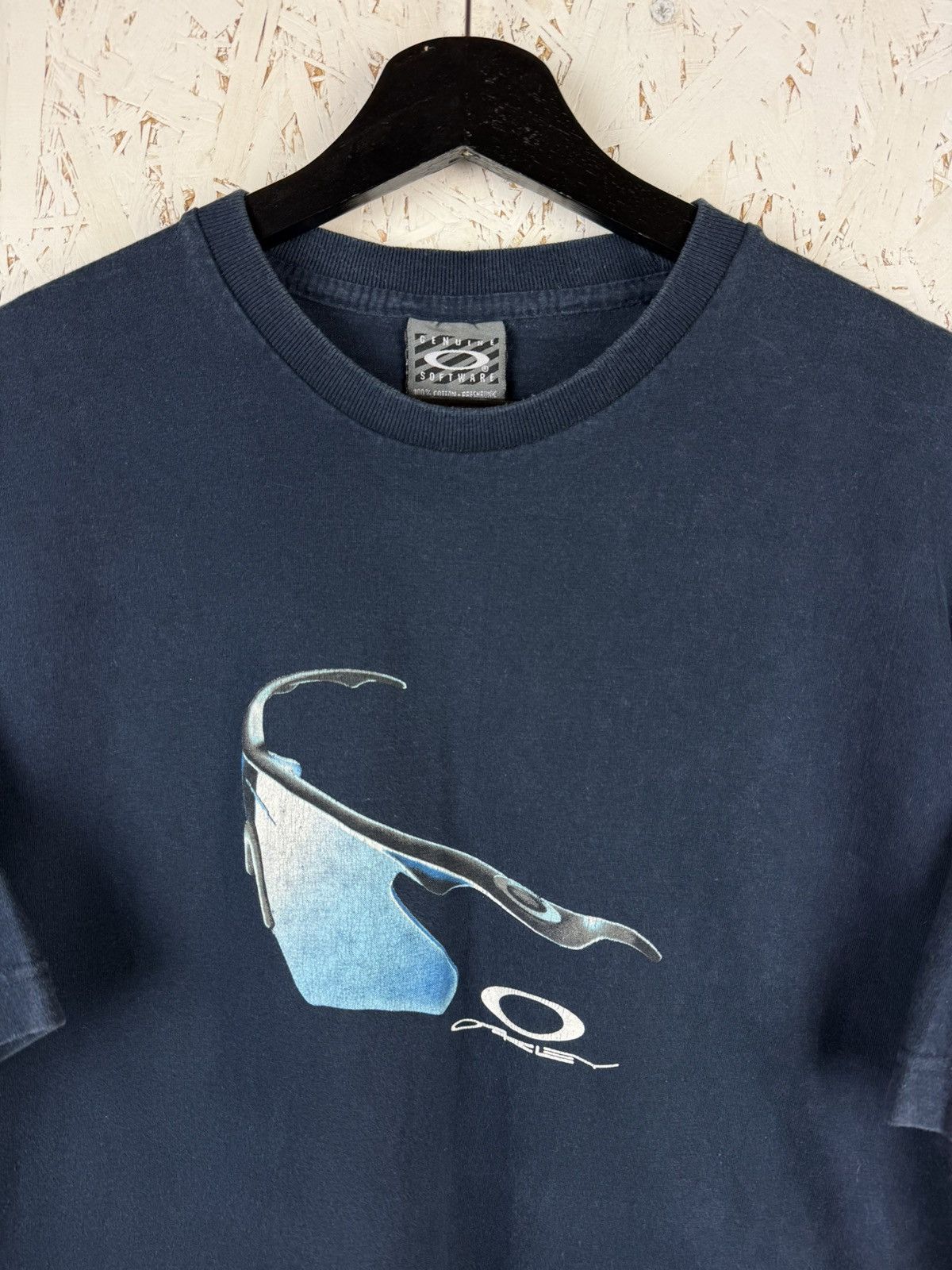 Oakley 90s Vintage Oakley Software Sunglasses Rare T-Shirt Blue ~L Size US L / EU 52-54 / 3 - 2 Thumbnail