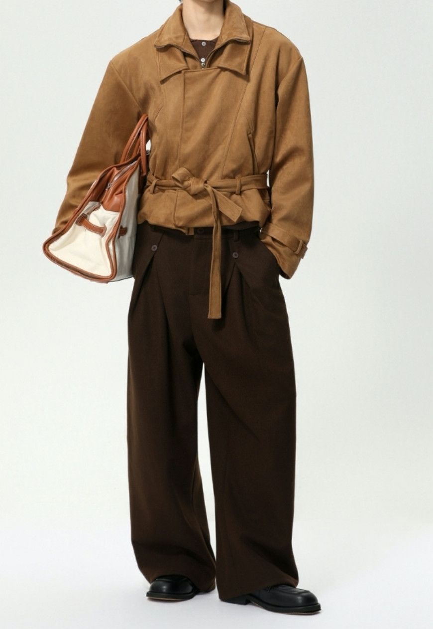 Other Men’s Stylish suede belted jacket Size US M / EU 48-50 / 2 - 8 Thumbnail