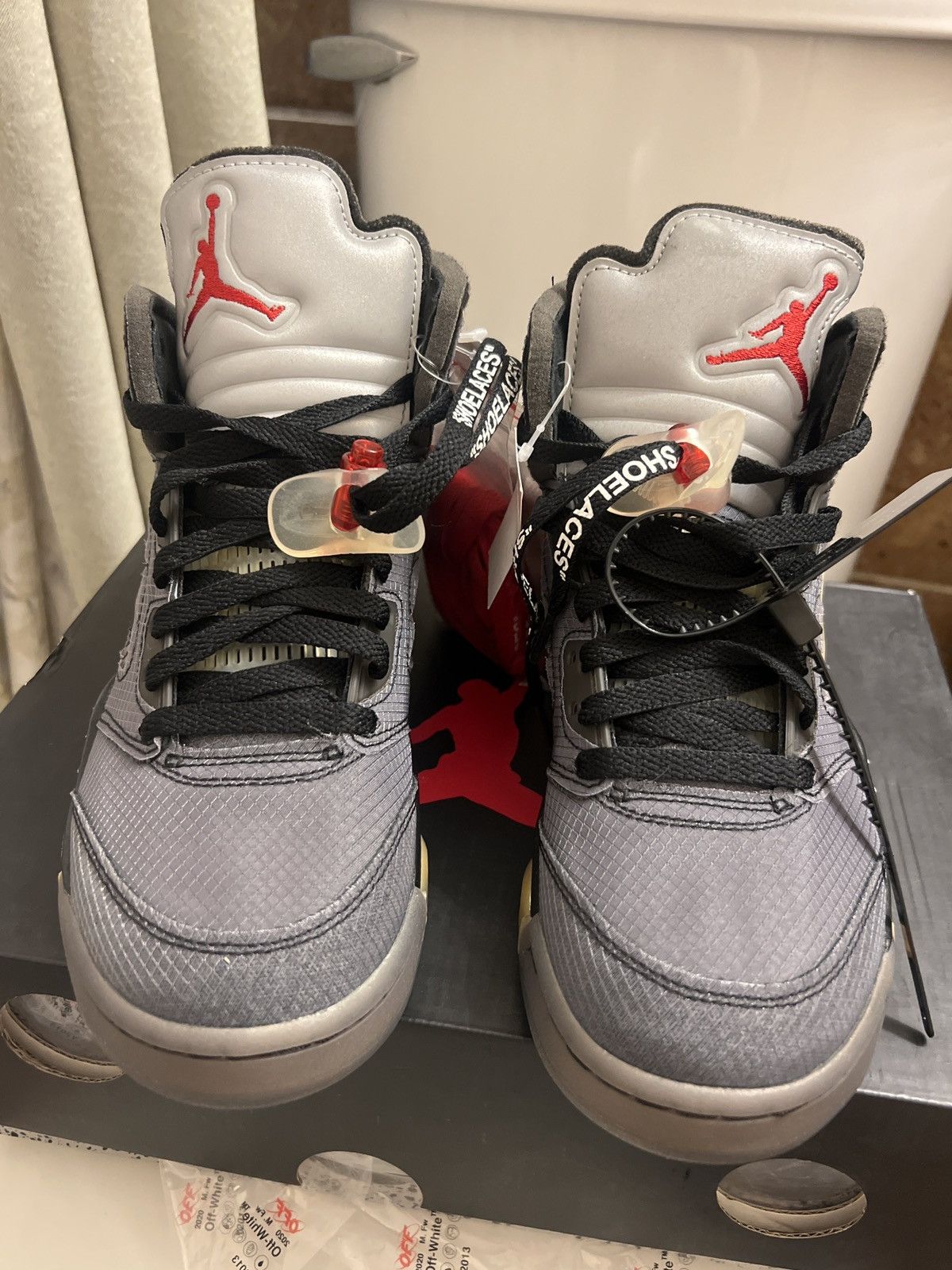 Jordan Brand × Nike × Off-White Jordan 5 Muslin Size US 7.5 / EU 40-41 - 4 Thumbnail
