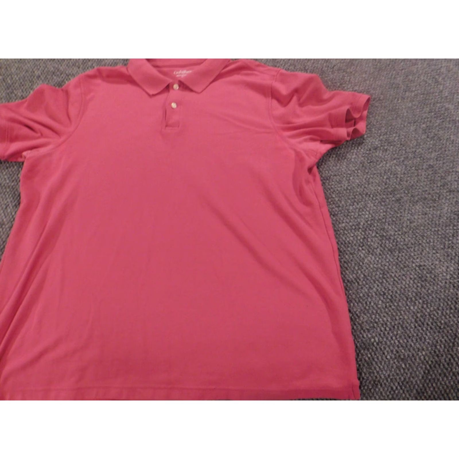 Croft & Barrow Croft & Barrow Polo Shirt XL Pink Slim Fit Button Short Sleeve Knit Cotton Men Regular Golf Logo Size US XL / EU 56 / 4 - 3 Thumbnail