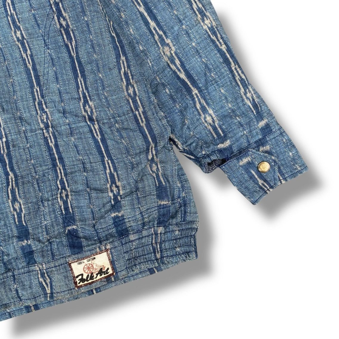 Vintage Vintage 90s Folk Art Woven Reversible Denim Chore Jacket. Size US XL / EU 56 / 4 - 3 Thumbnail