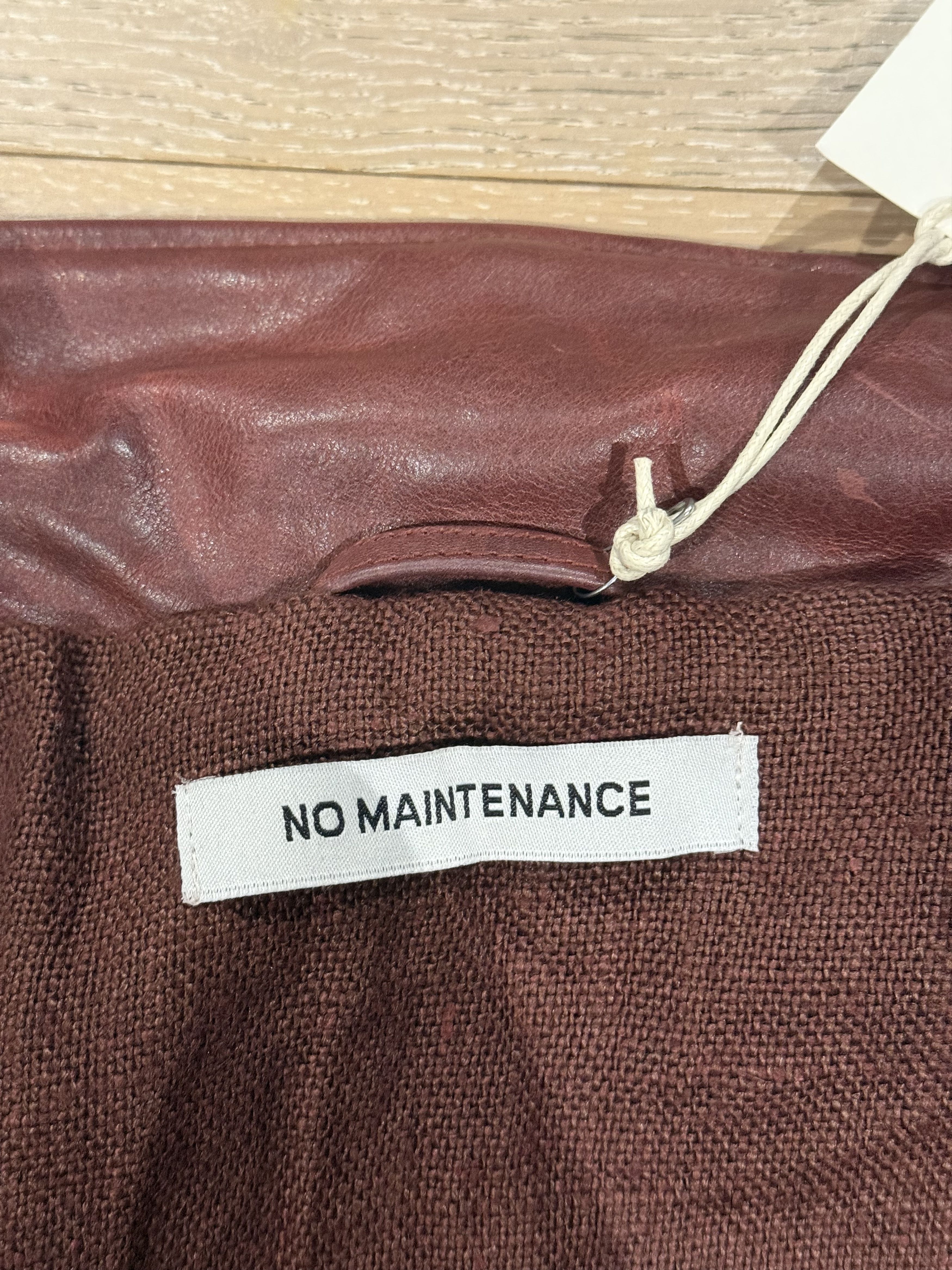 No Maintenance 💚 No Maintenance Double Rivet Leather Jacket Oxblood NEW Size US M / EU 48-50 / 2 - 16 Thumbnail