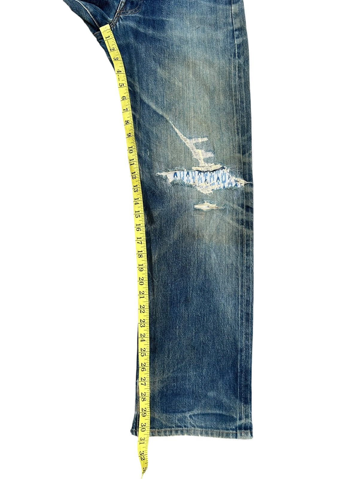 Kapital Vintage Levis 501XX big E Selvedge Distressed Repair Denim Size US 29 - 20 Thumbnail