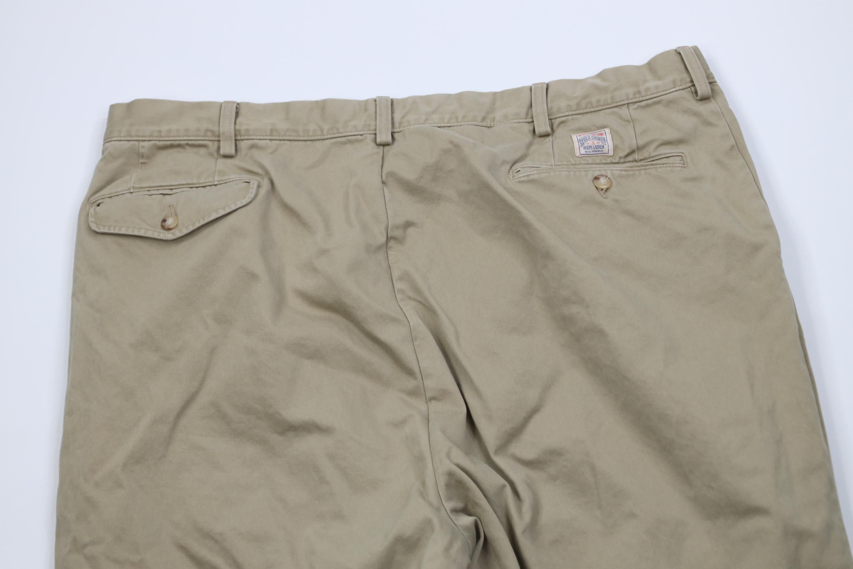 Polo Ralph Lauren Vintage Ralph Lauren Heavy Cotton Wide Leg Chino Pants Beige Size US 42 / EU 58 - 12 Thumbnail