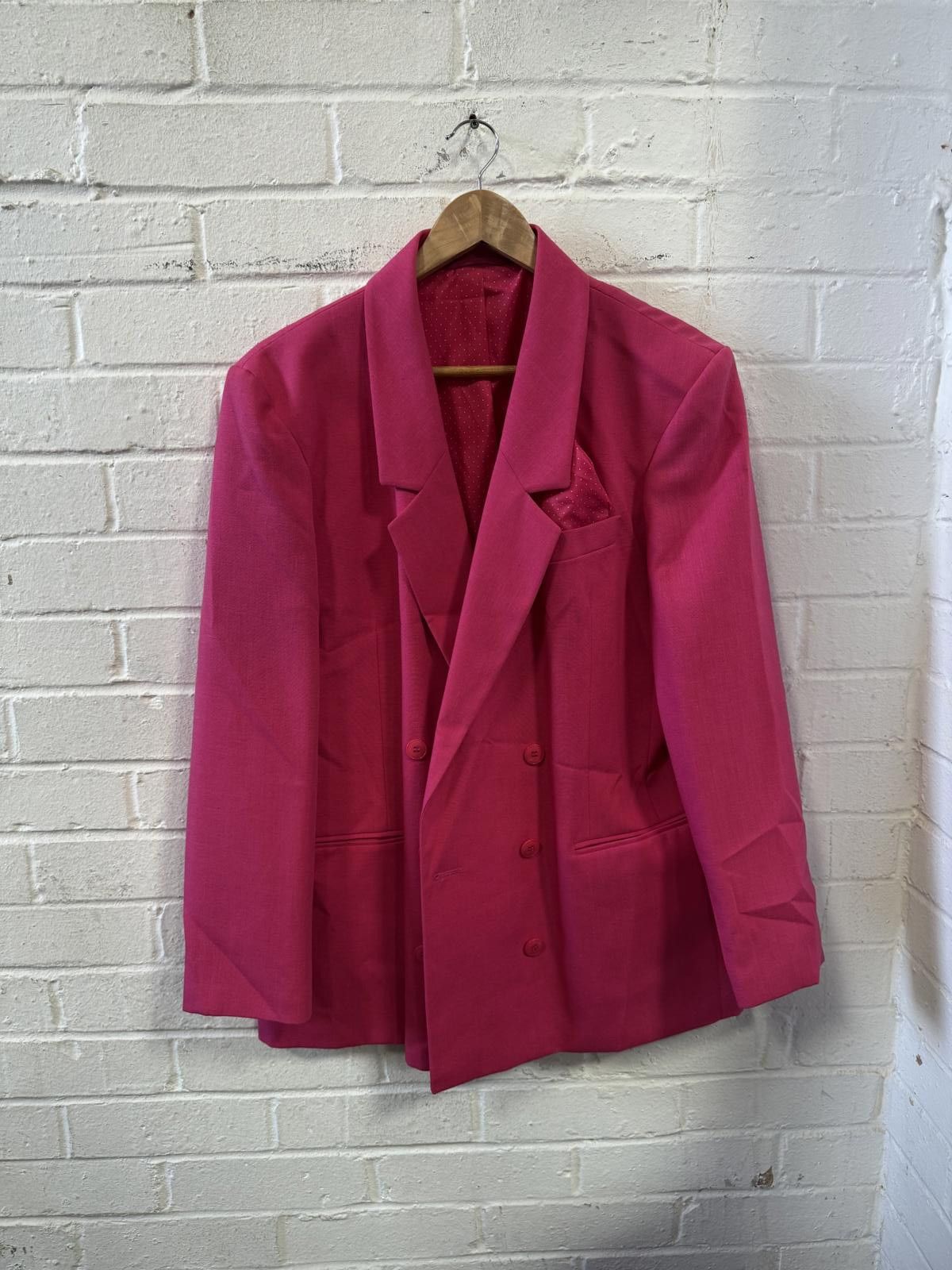 Unknown London Women's Pink Double-Breasted Blazer Size M / US 6-8 / IT 42-44 - 1 Thumbnail