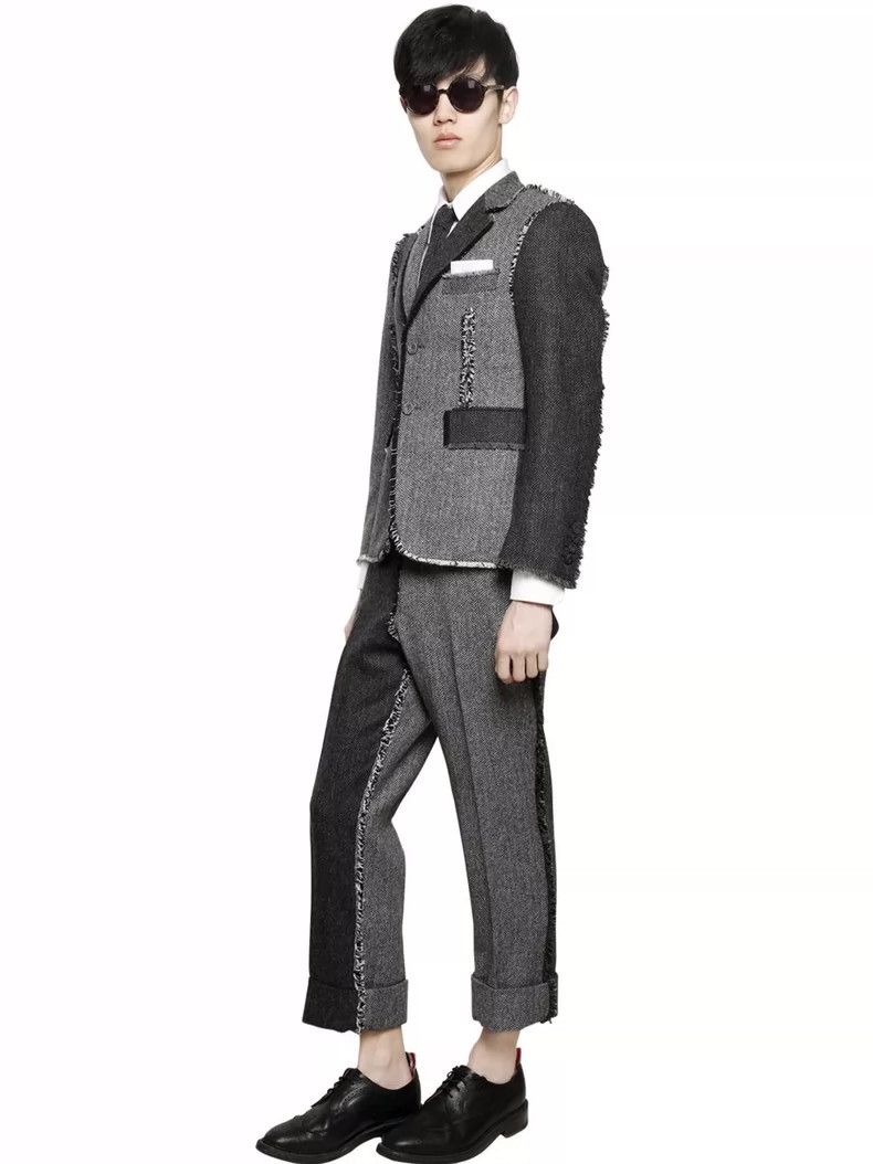 Thom Browne Thom Browne size0 Patchwork woolen men's trousers Size 36R - 3 Thumbnail