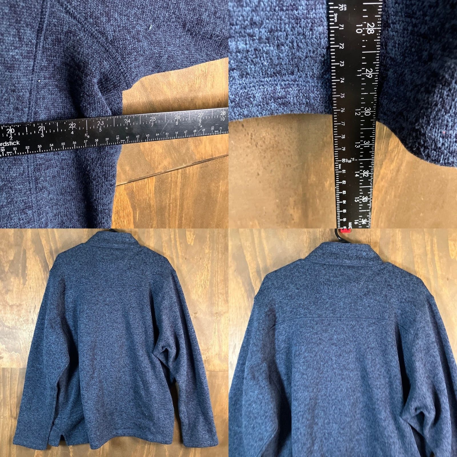 Vintage Woolrich Sweater Heathered Blue Black 1/4 Zip Long Sleeve Fleece XL Men Pullover Casual Warmth Outdoors Size US XL / EU 56 / 4 - 8 Thumbnail