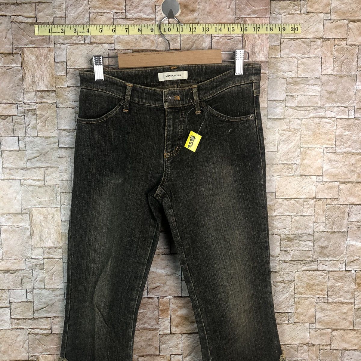 Japanese Brand VivaYou Black ripped distressed Denim Pants #A652 Size 28" / US 6 / IT 42 - 2 Thumbnail
