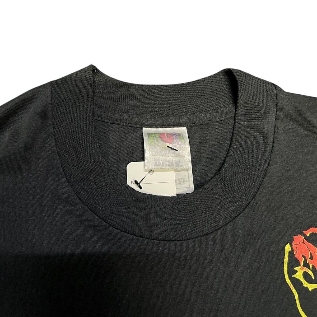 Vintage Skull Flame Back Print T-Shirt | Y2K Metal Skate Streetwear Size US L / EU 52-54 / 3 - 5 Thumbnail
