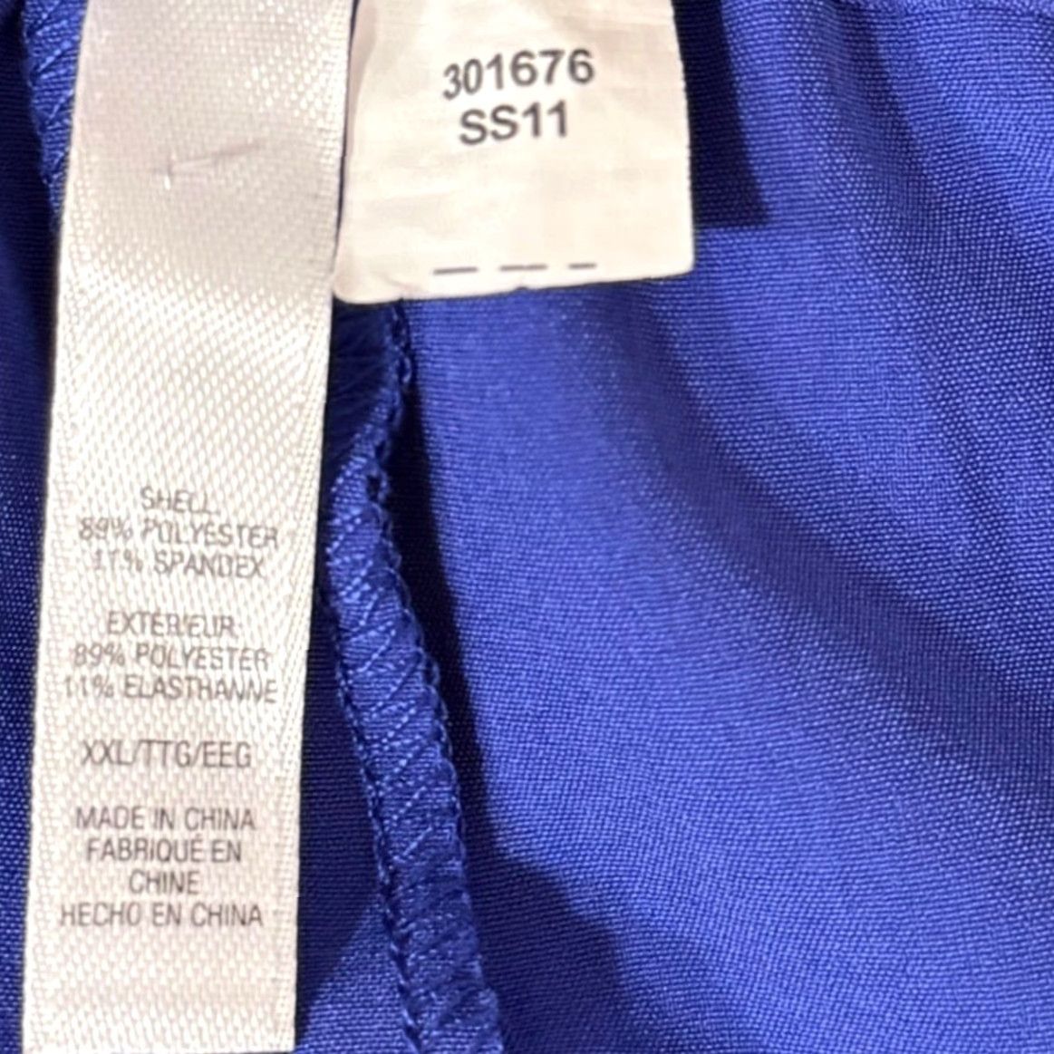 Jockey Jockey XL (Plus) Straight Leg Pants Blue Elastic Waist 40x32 Work Scrub 22W 40" Inseam Regular Rise High Front Button Zip Pockets Chino Size 40" / US 18 - 5 Thumbnail