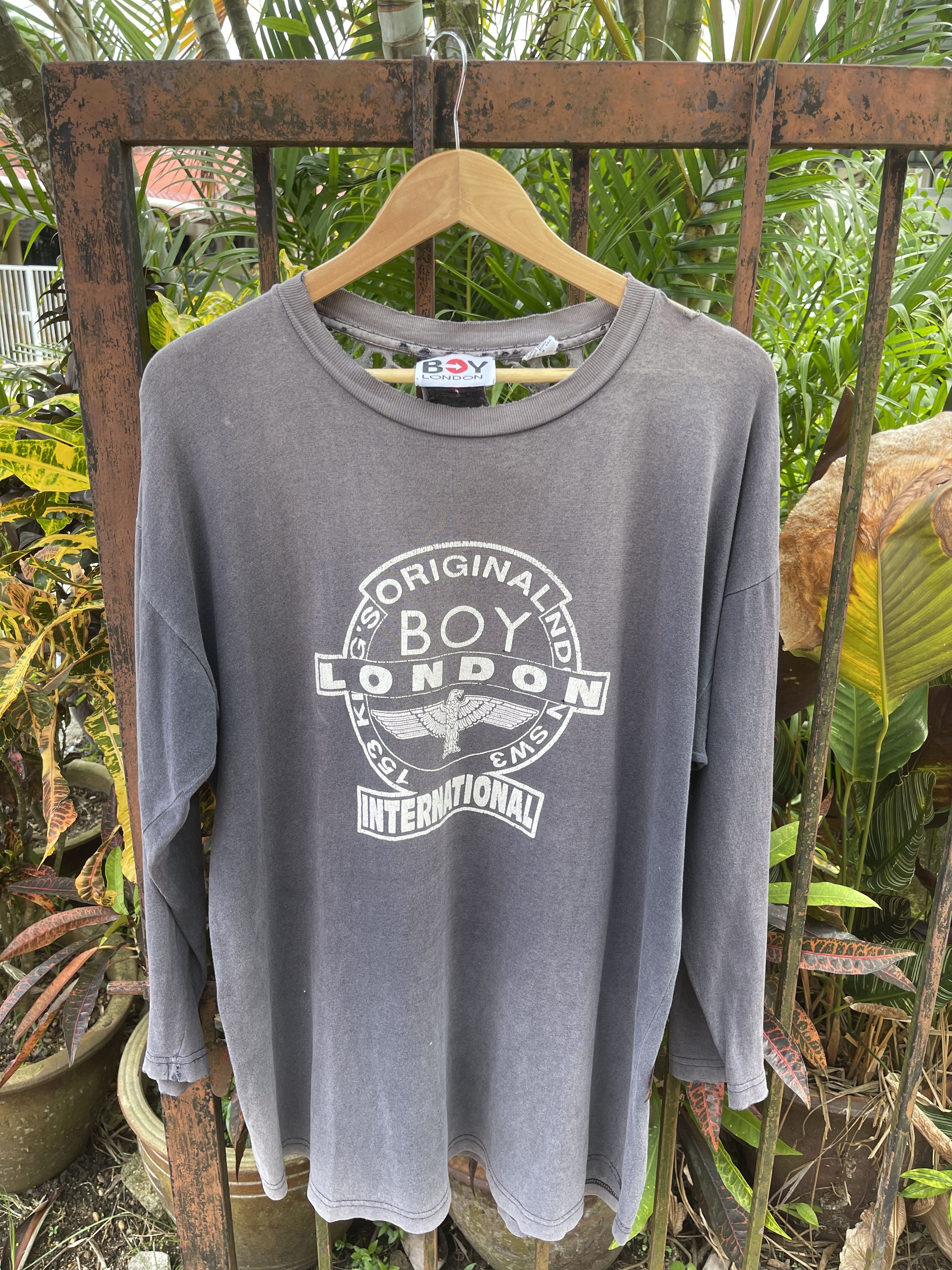 Boy London THRASHED FADED🔥Vtg90s Boy London ERD GRUNGE L.Sleeve Tee Size US L / EU 52-54 / 3 - 3 Thumbnail